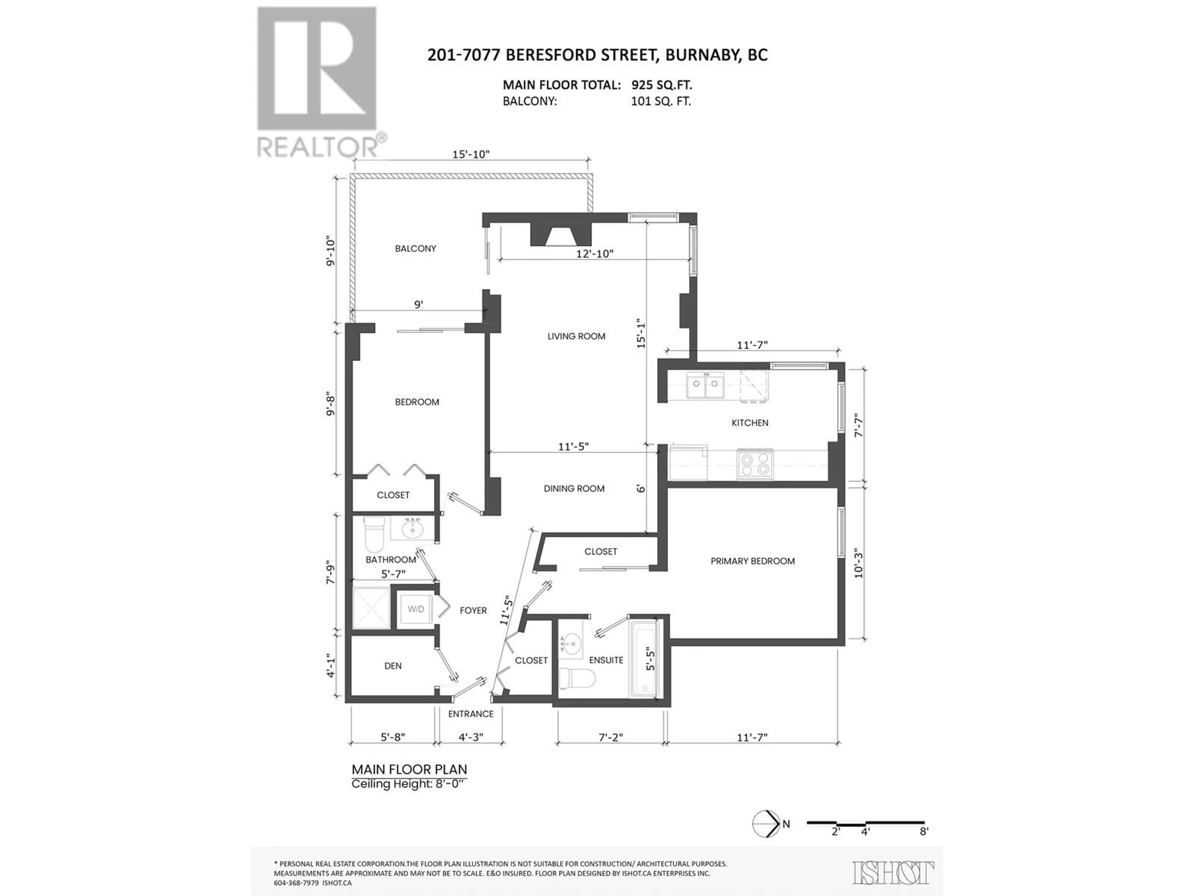 Floor plan for 201 - 7077 BERESFORD STREET, Burnaby British Columbia V5E4J5