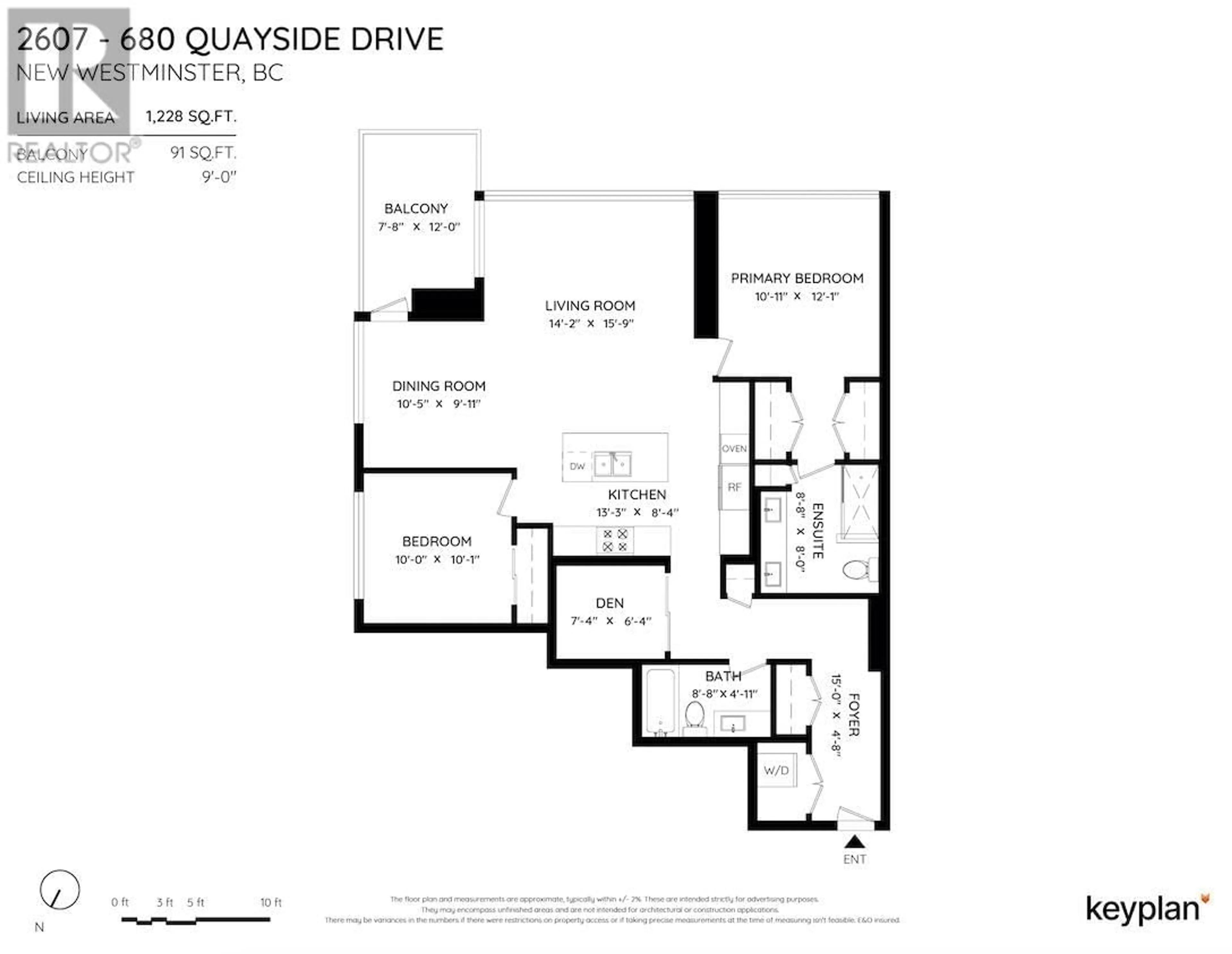Floor plan for 2607 - 680 QUAYSIDE DRIVE, New Westminster British Columbia V3M0P2
