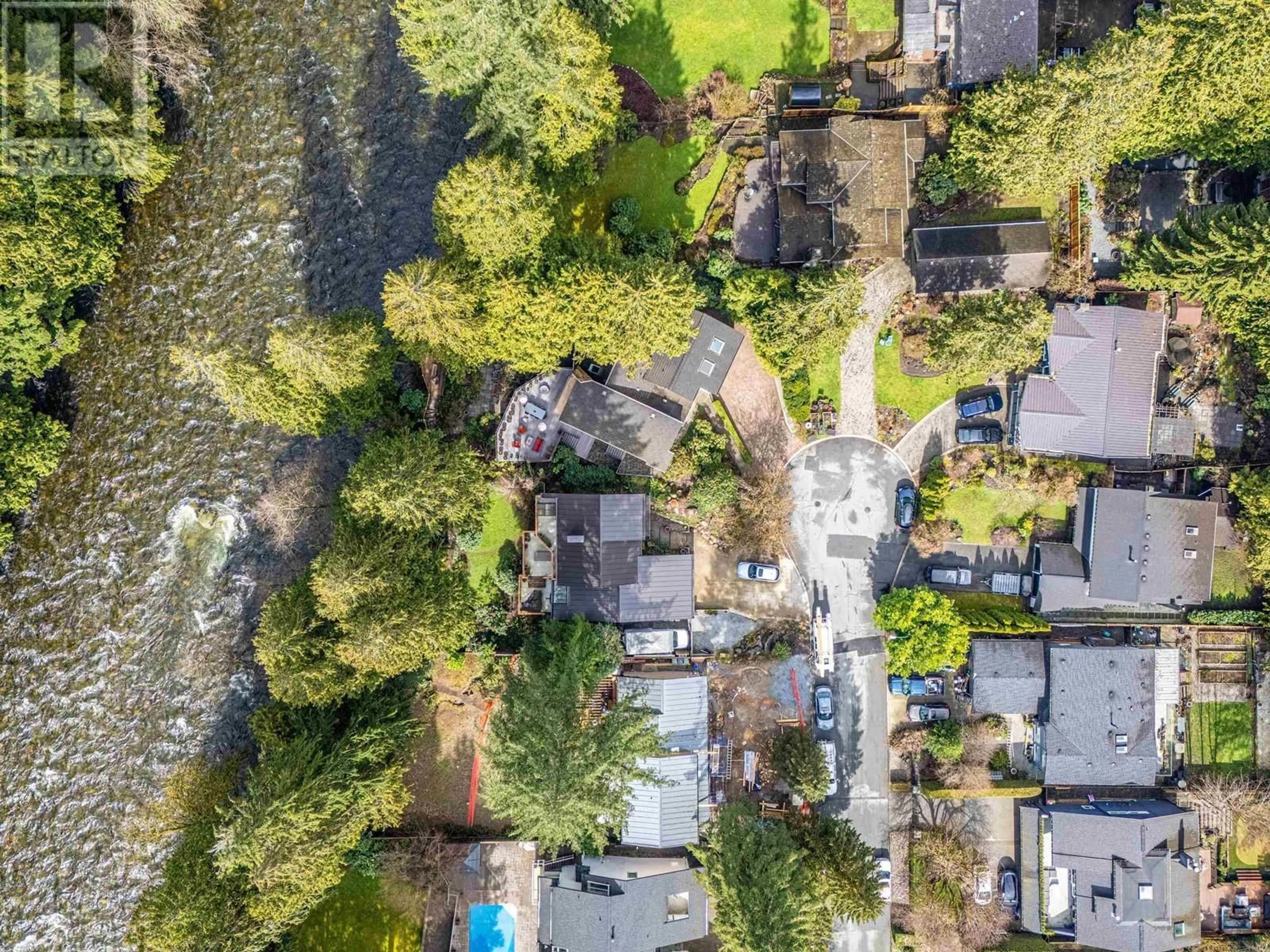 A pic from outside/outdoor area/front of a property/back of a property/a pic from drone, street for 1755 EDGEWATER LANE, North Vancouver British Columbia V7H1T3