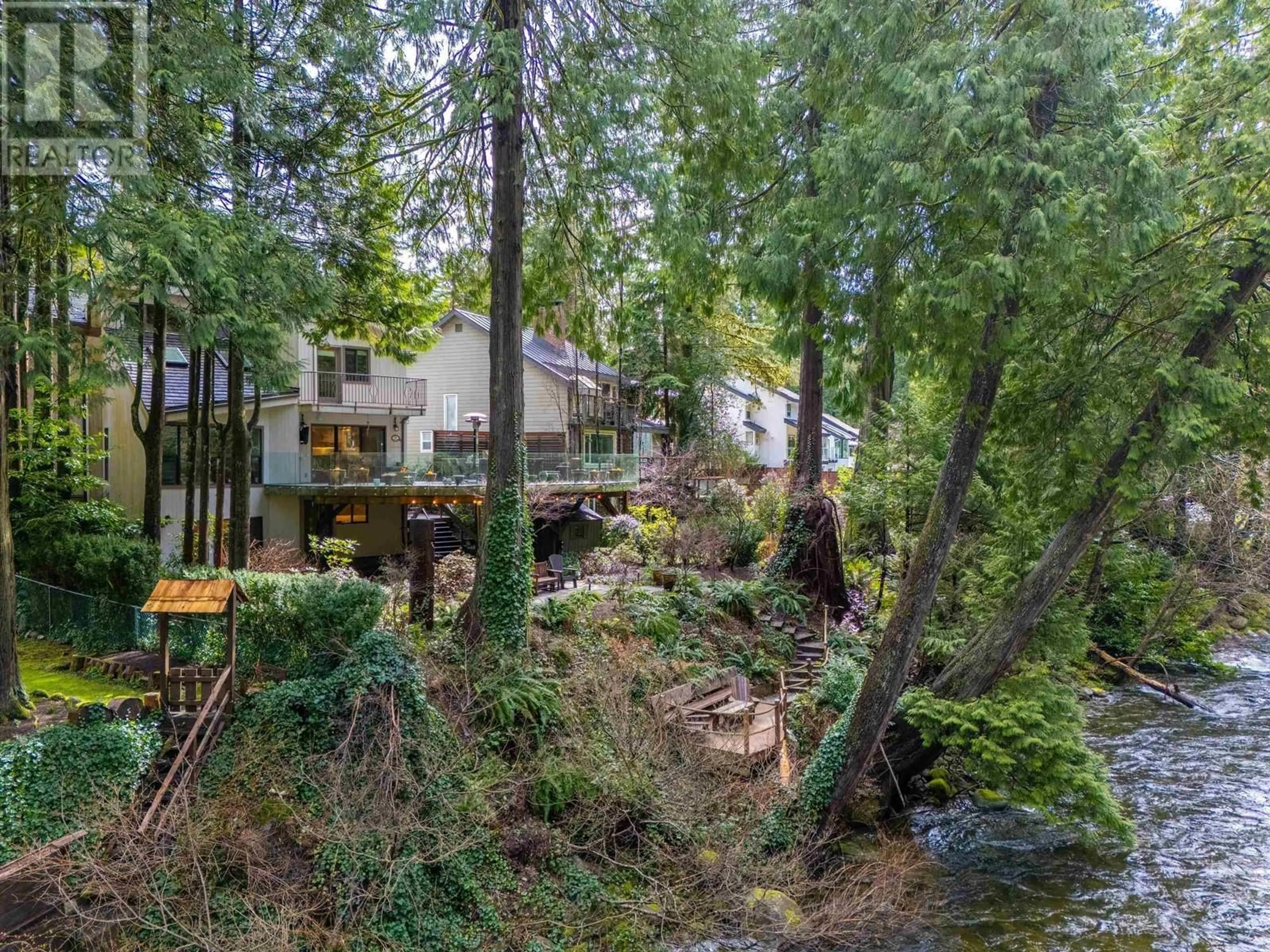 A pic from outside/outdoor area/front of a property/back of a property/a pic from drone, forest/trees view for 1755 EDGEWATER LANE, North Vancouver British Columbia V7H1T3