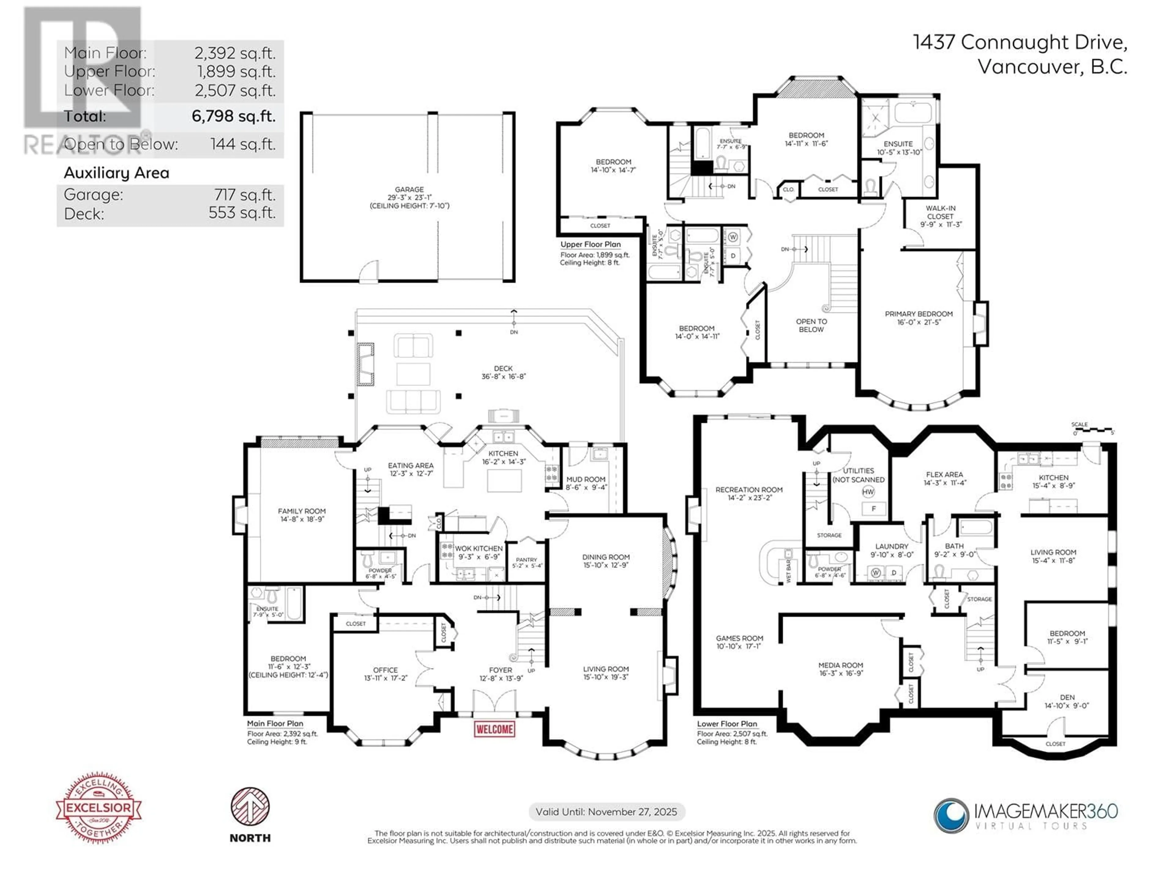 Floor plan for 1437 CONNAUGHT DRIVE, Vancouver British Columbia V6H2H5