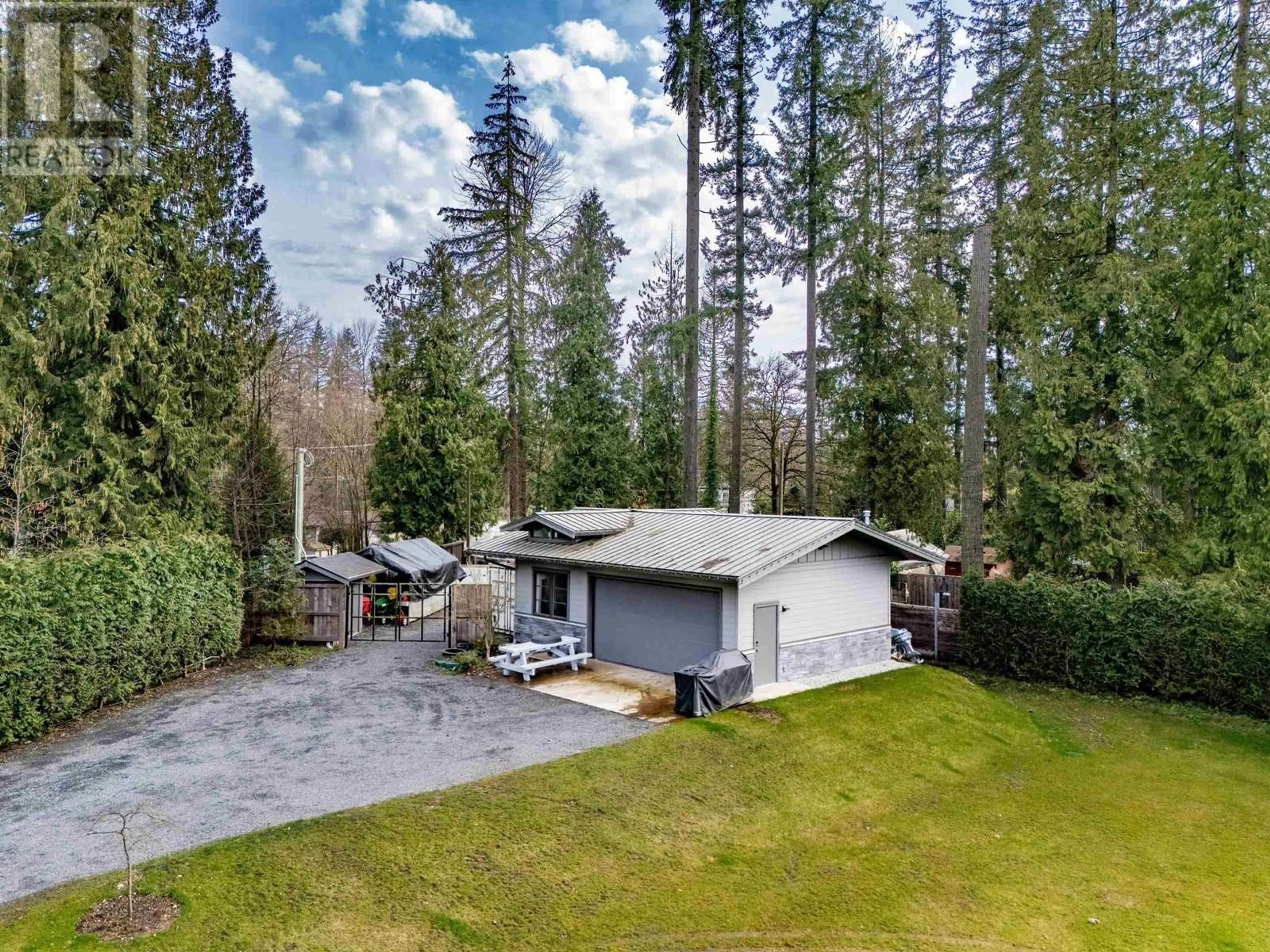 A pic from outside/outdoor area/front of a property/back of a property/a pic from drone, forest/trees view for 799 GRANTHAM PLACE, North Vancouver British Columbia V7H1S9