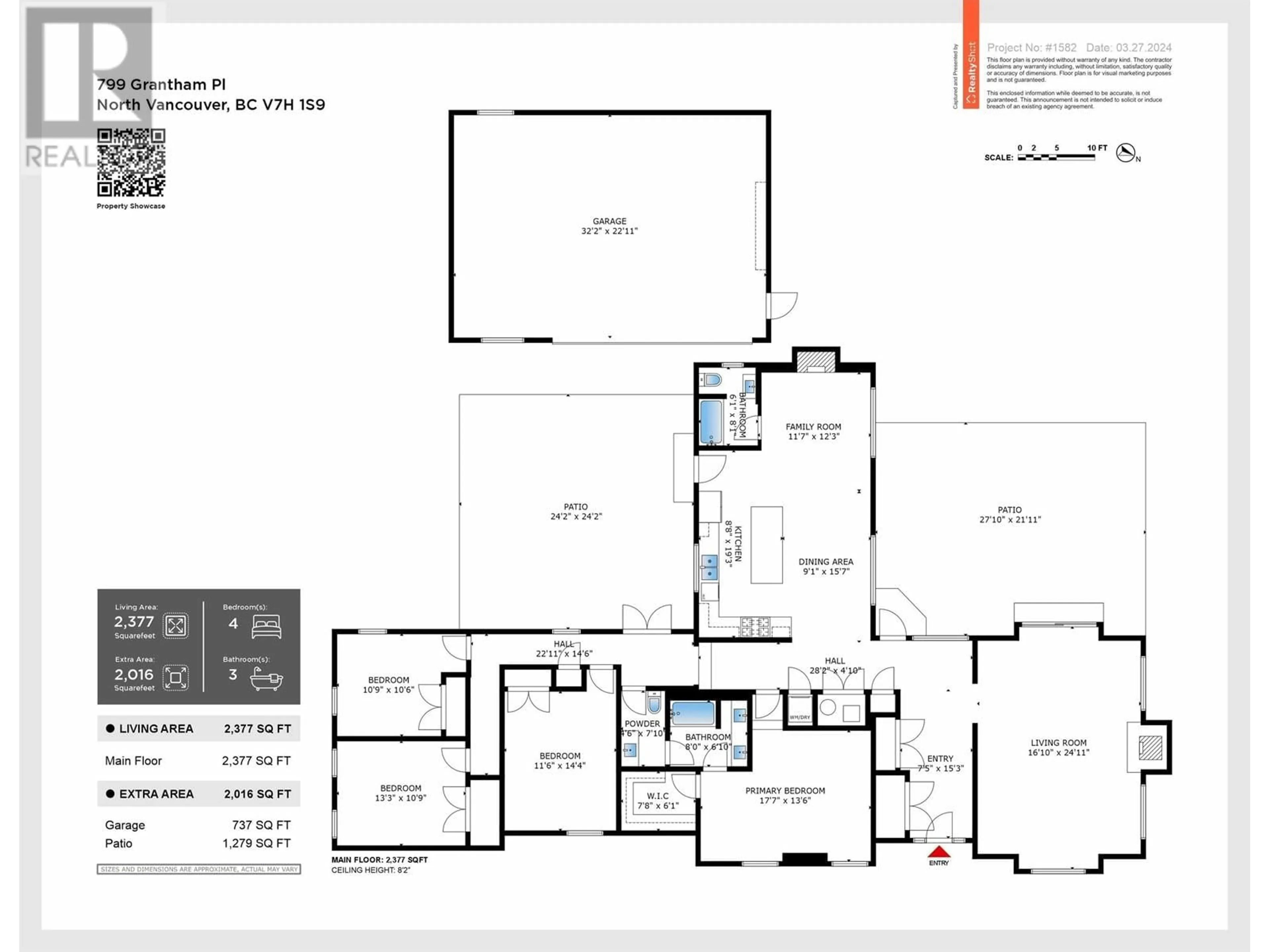 Floor plan for 799 GRANTHAM PLACE, North Vancouver British Columbia V7H1S9