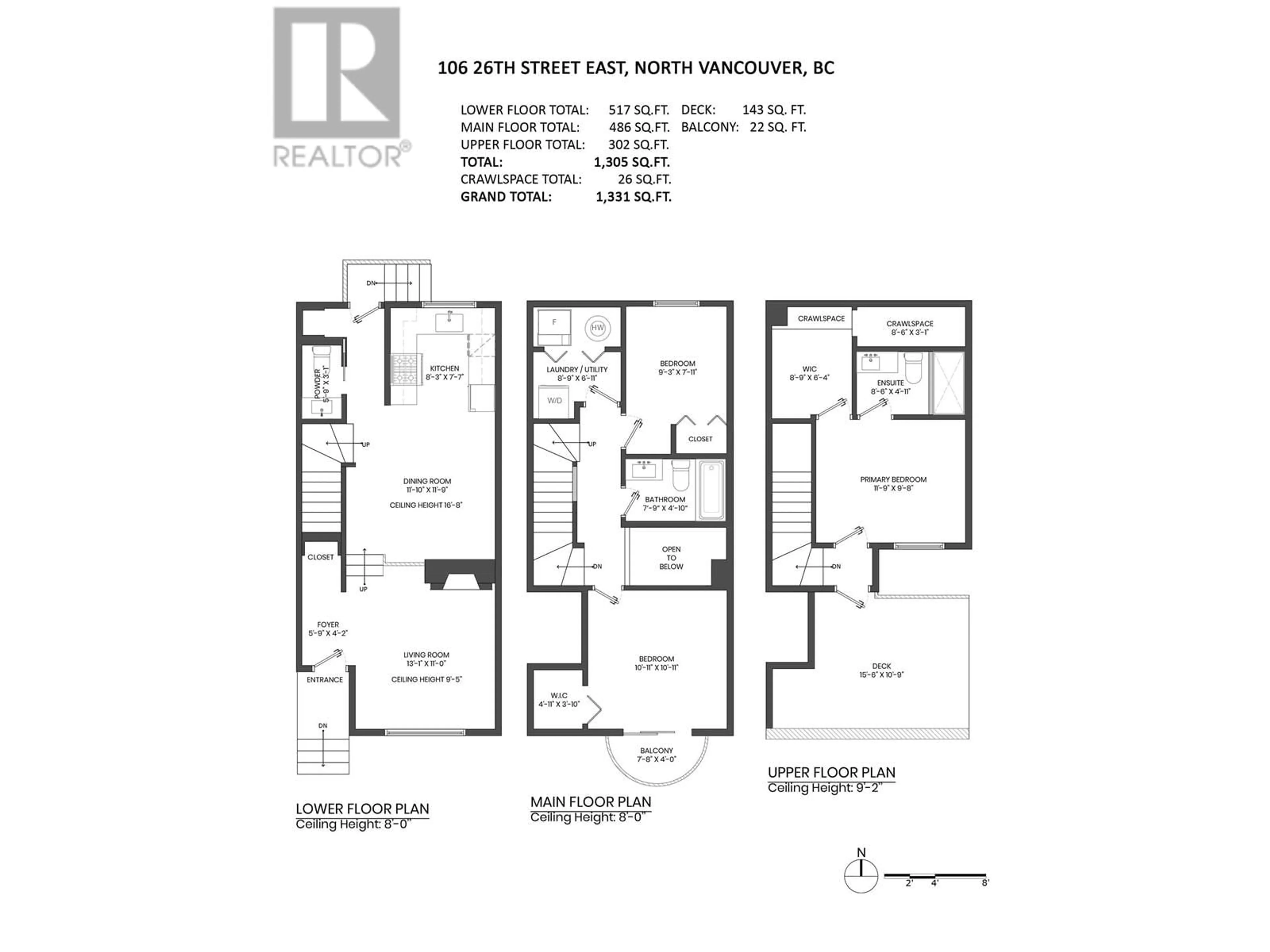 Floor plan for 106 26TH STREET, North Vancouver British Columbia V7N1A5