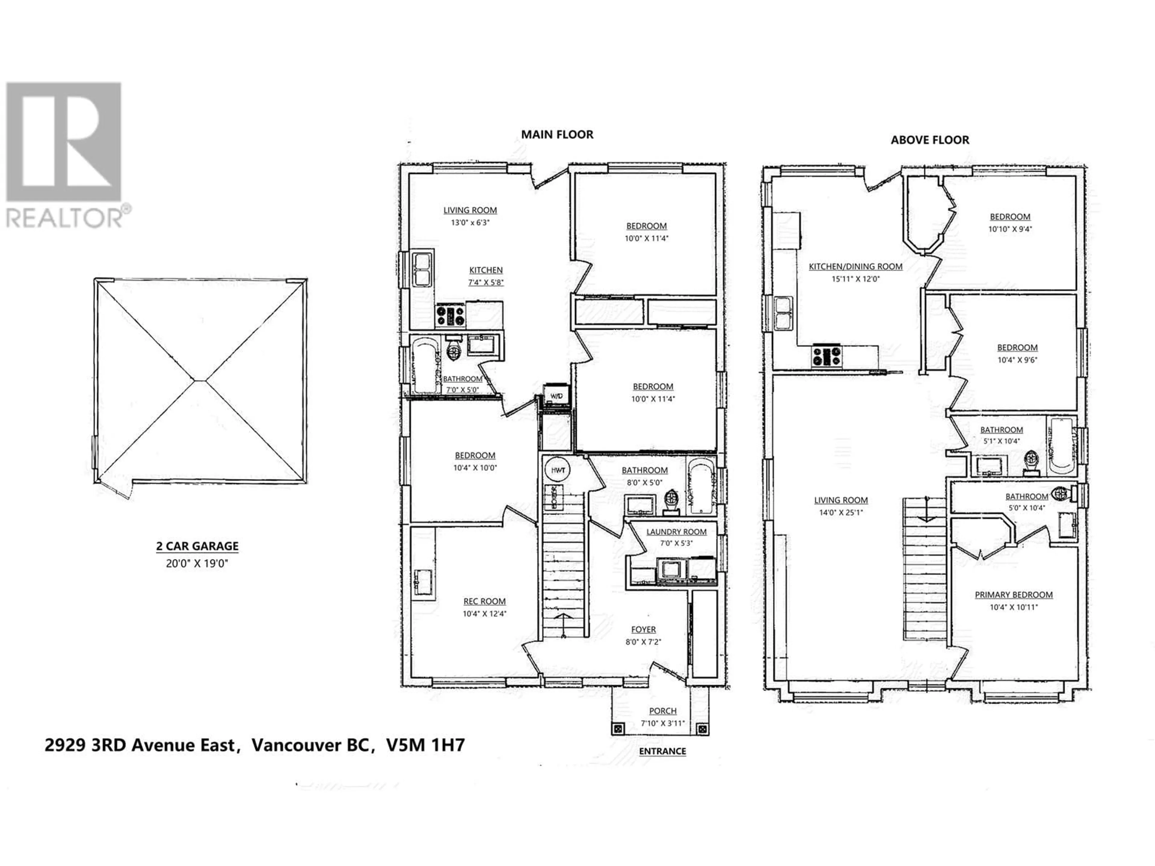 Floor plan for 2929 3RD AVENUE, Vancouver British Columbia V5M1H7