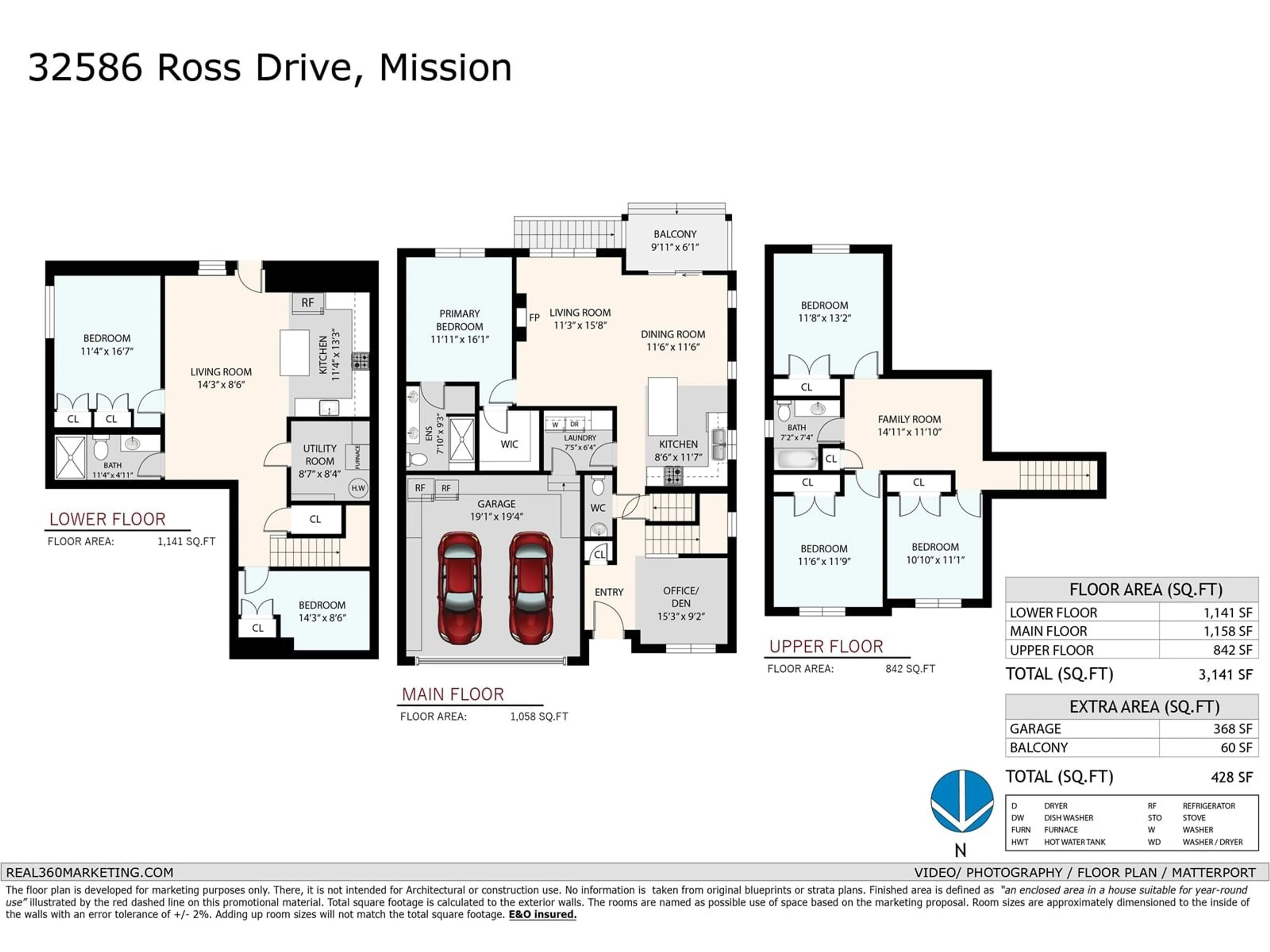 Floor plan for 32586 ROSS, Mission British Columbia V2V0G4