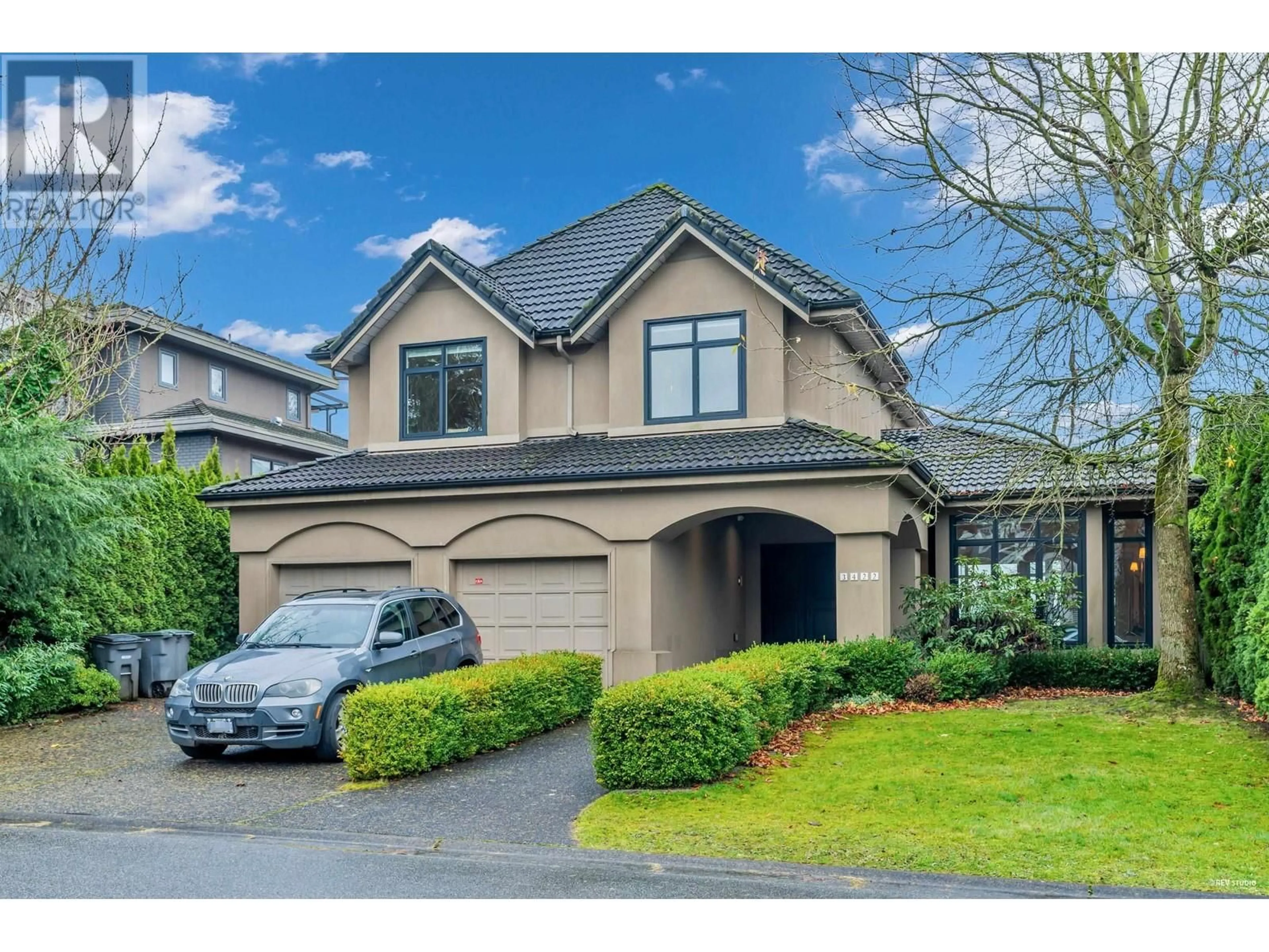Home with vinyl exterior material, street for 3422 DEERING ISLAND PLACE, Vancouver British Columbia V6N4H9