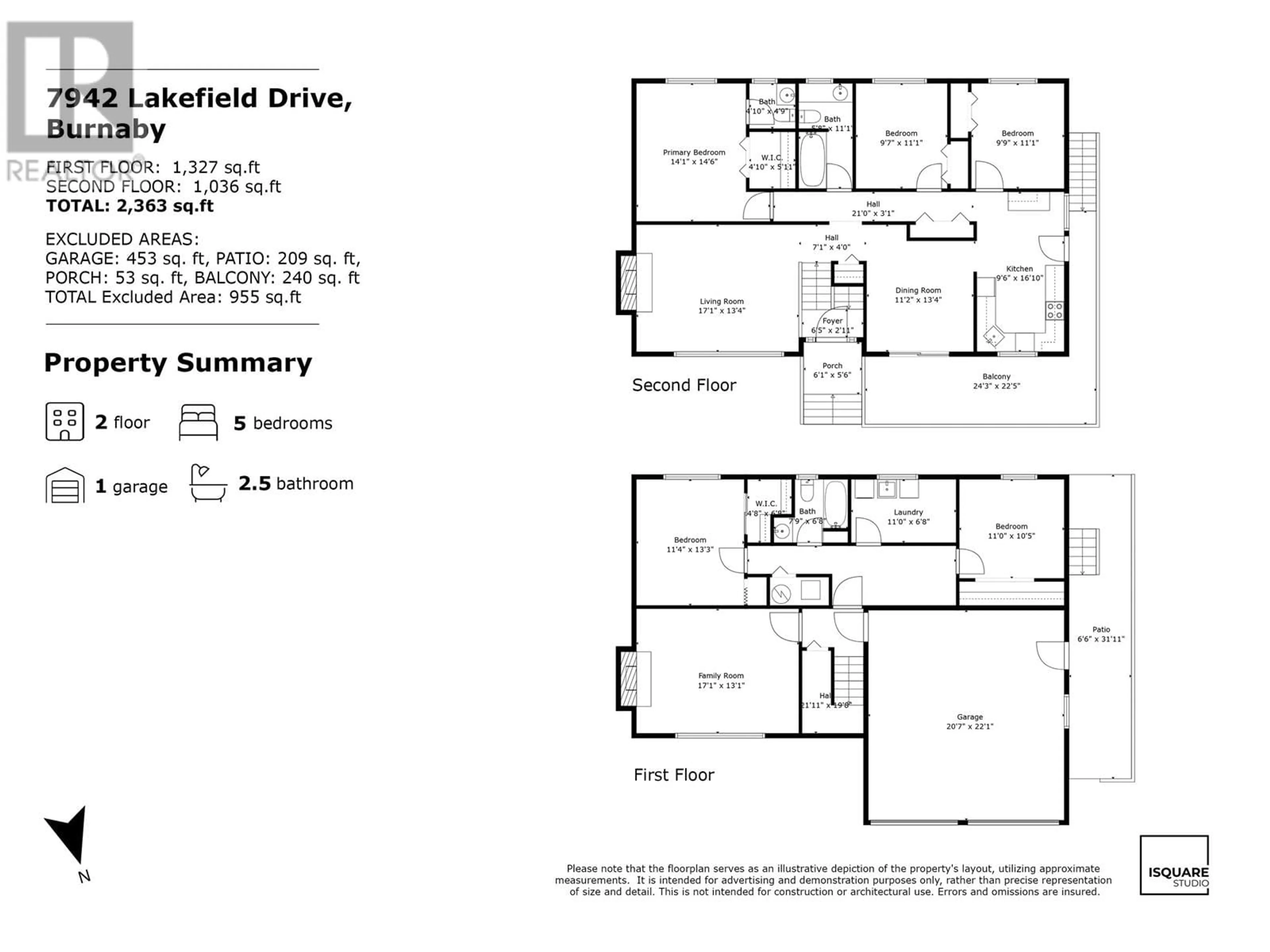 Floor plan for 7942 LAKEFIELD DRIVE, Burnaby British Columbia V5E3W8