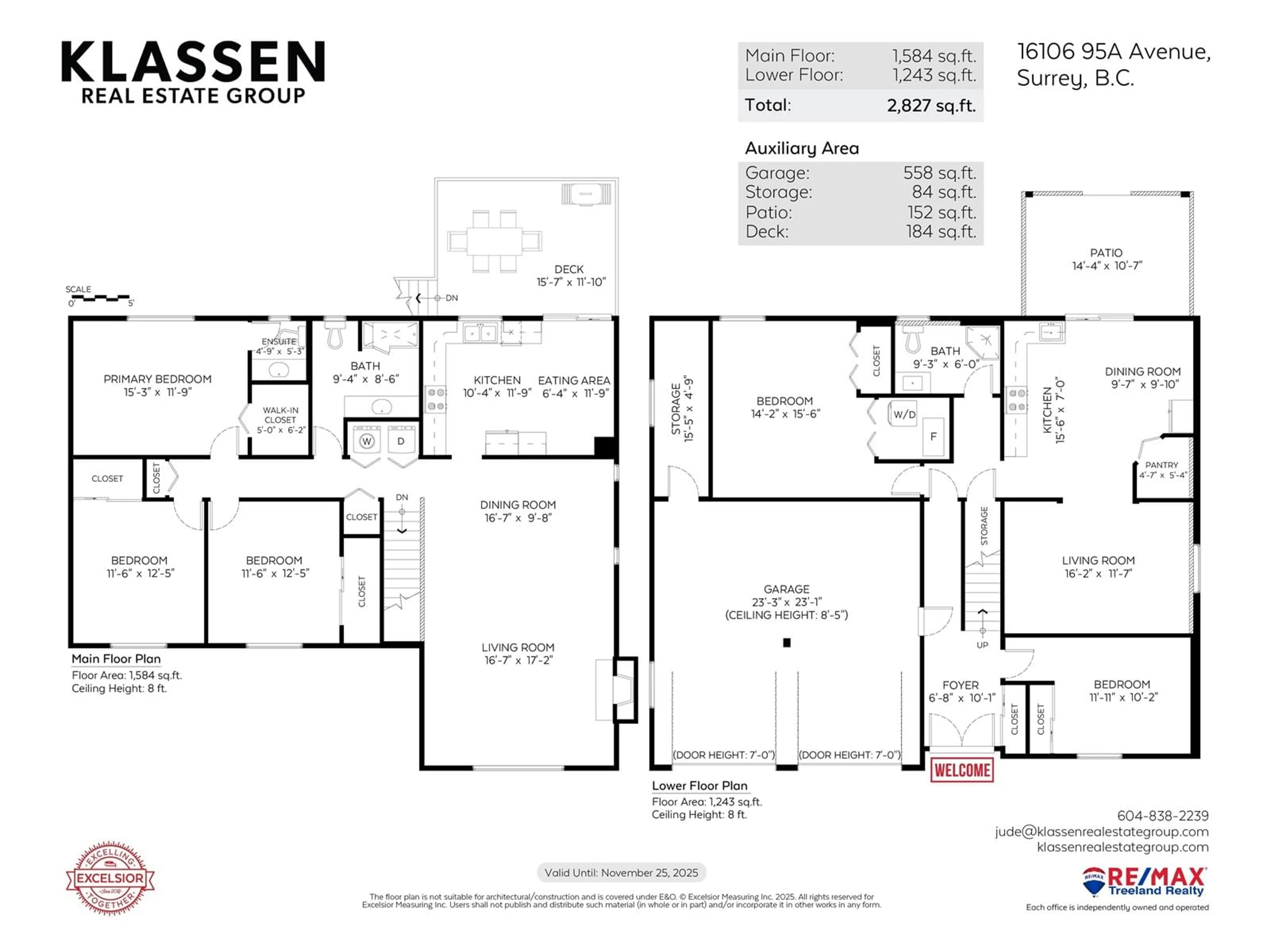 Floor plan for 16106 95A, Surrey British Columbia V4N2P2