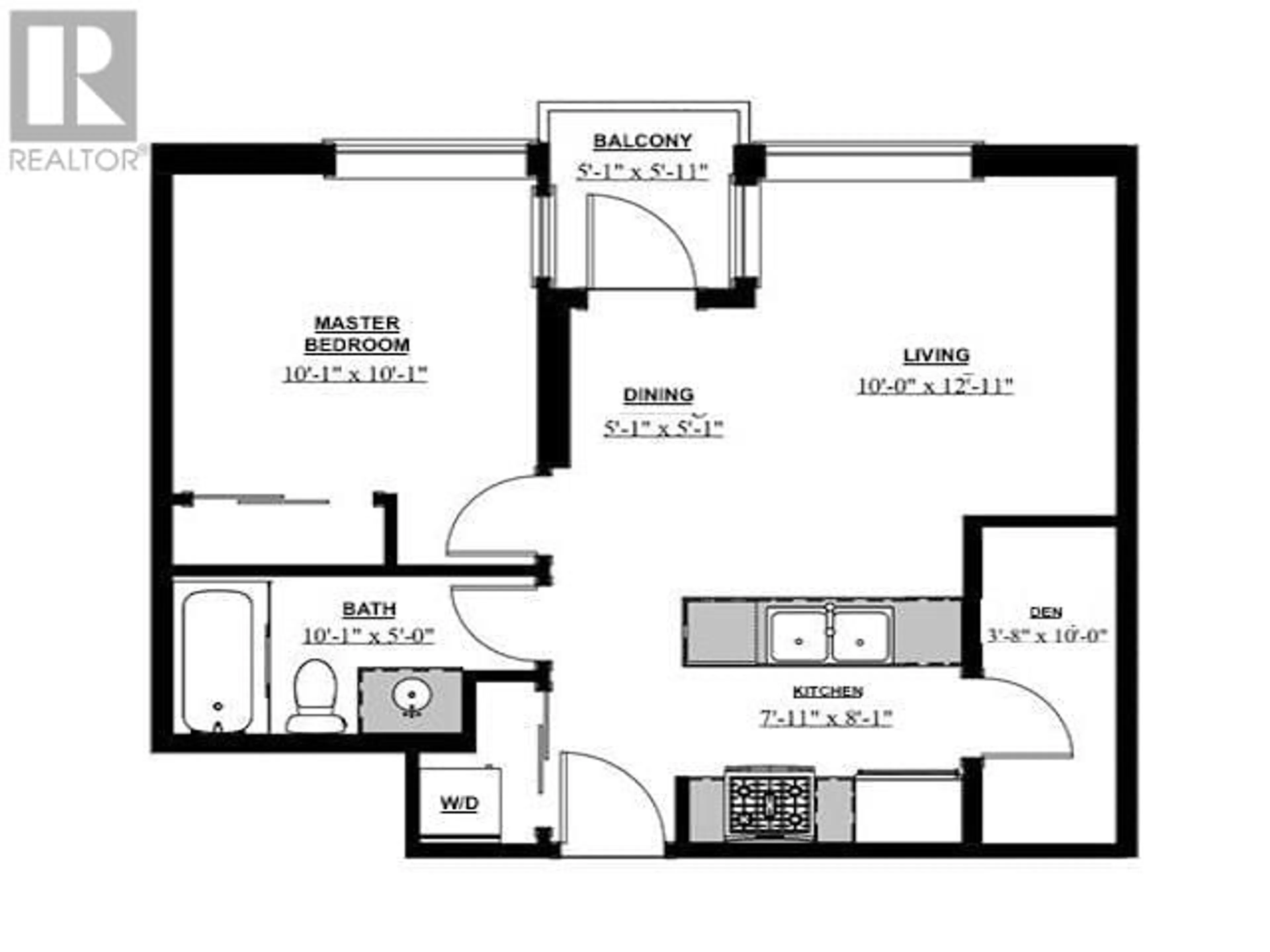 Floor plan for 1607 - 1495 RICHARDS STREET, Vancouver British Columbia V6Z3E3