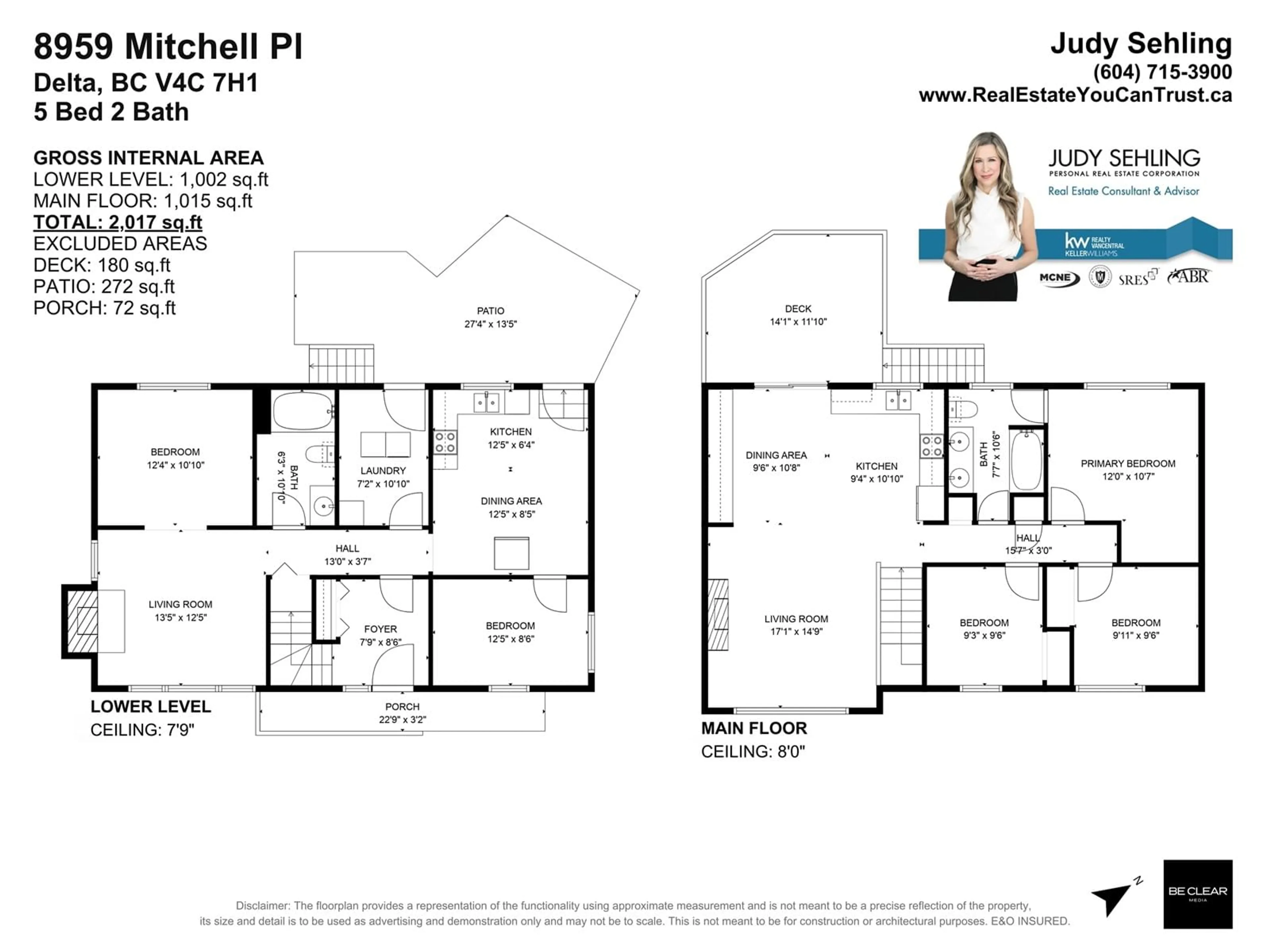 Floor plan for 8959 MITCHELL, Delta British Columbia V4C7H1