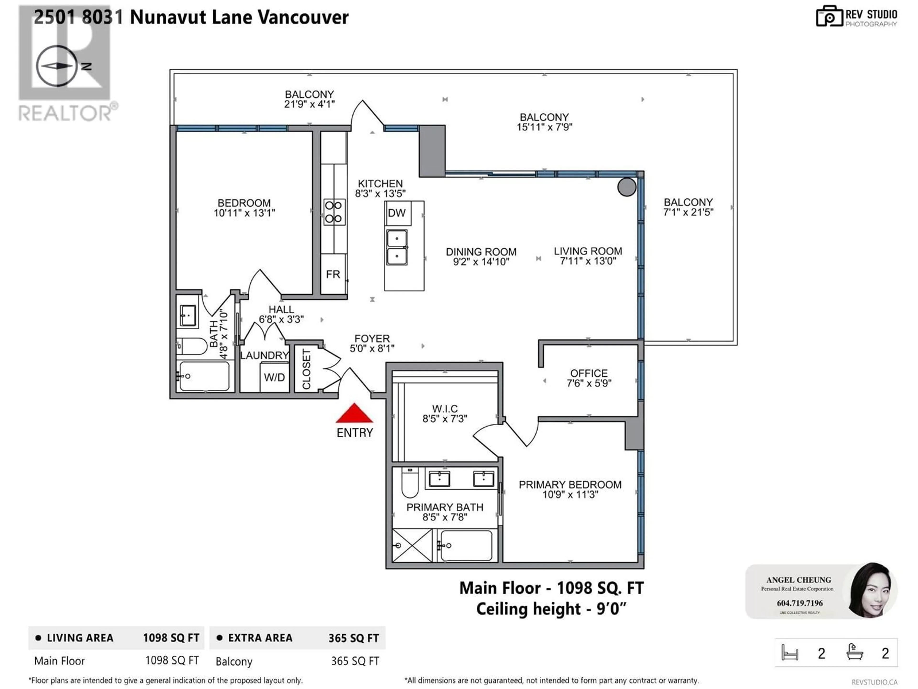 Floor plan for 2501 - 8031 NUNAVUT LANE, Vancouver British Columbia V5X0C9
