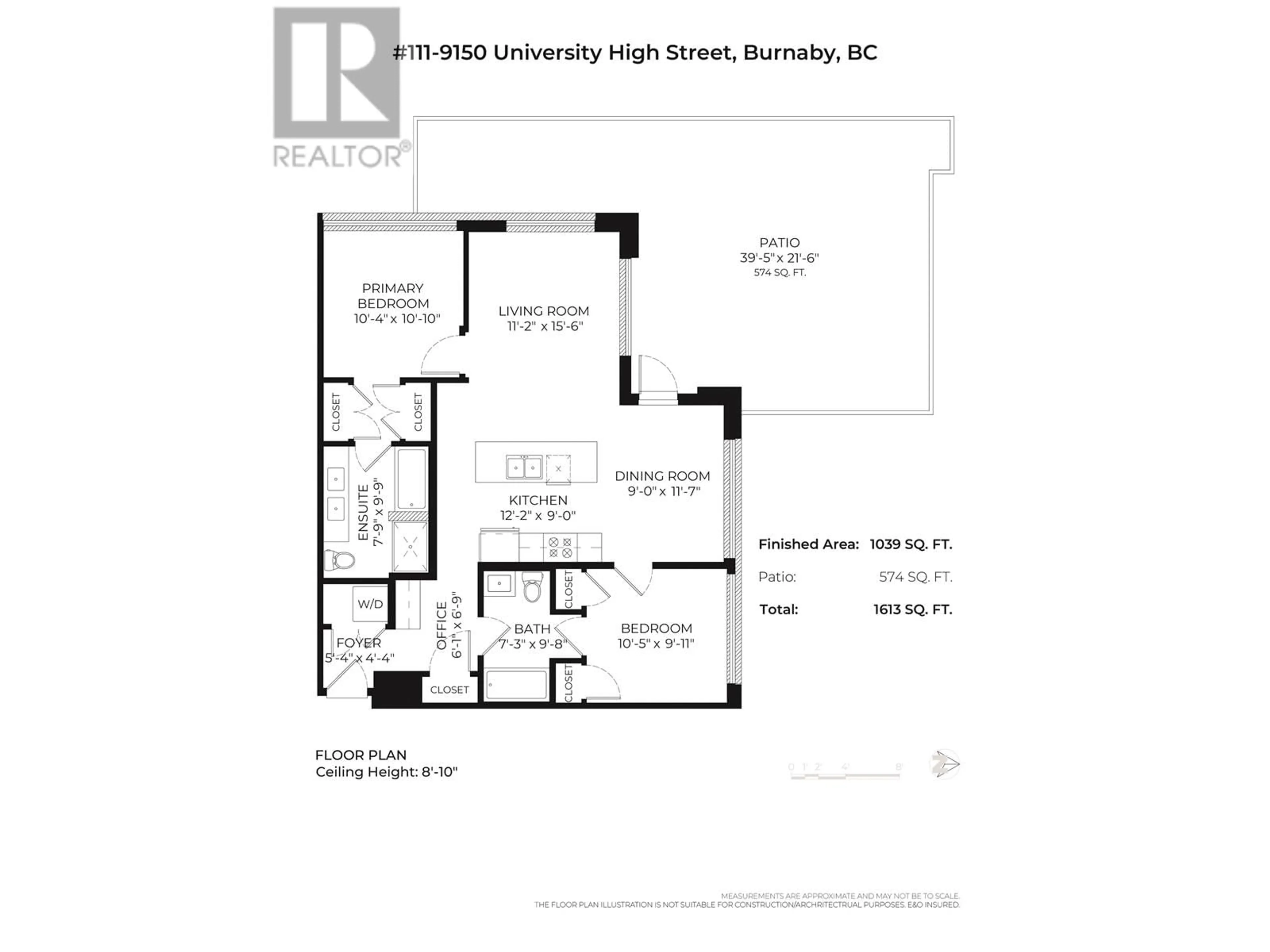 Floor plan for 111 - 9150 UNIVERSITY HIGH STREET, Burnaby British Columbia V5A0C5