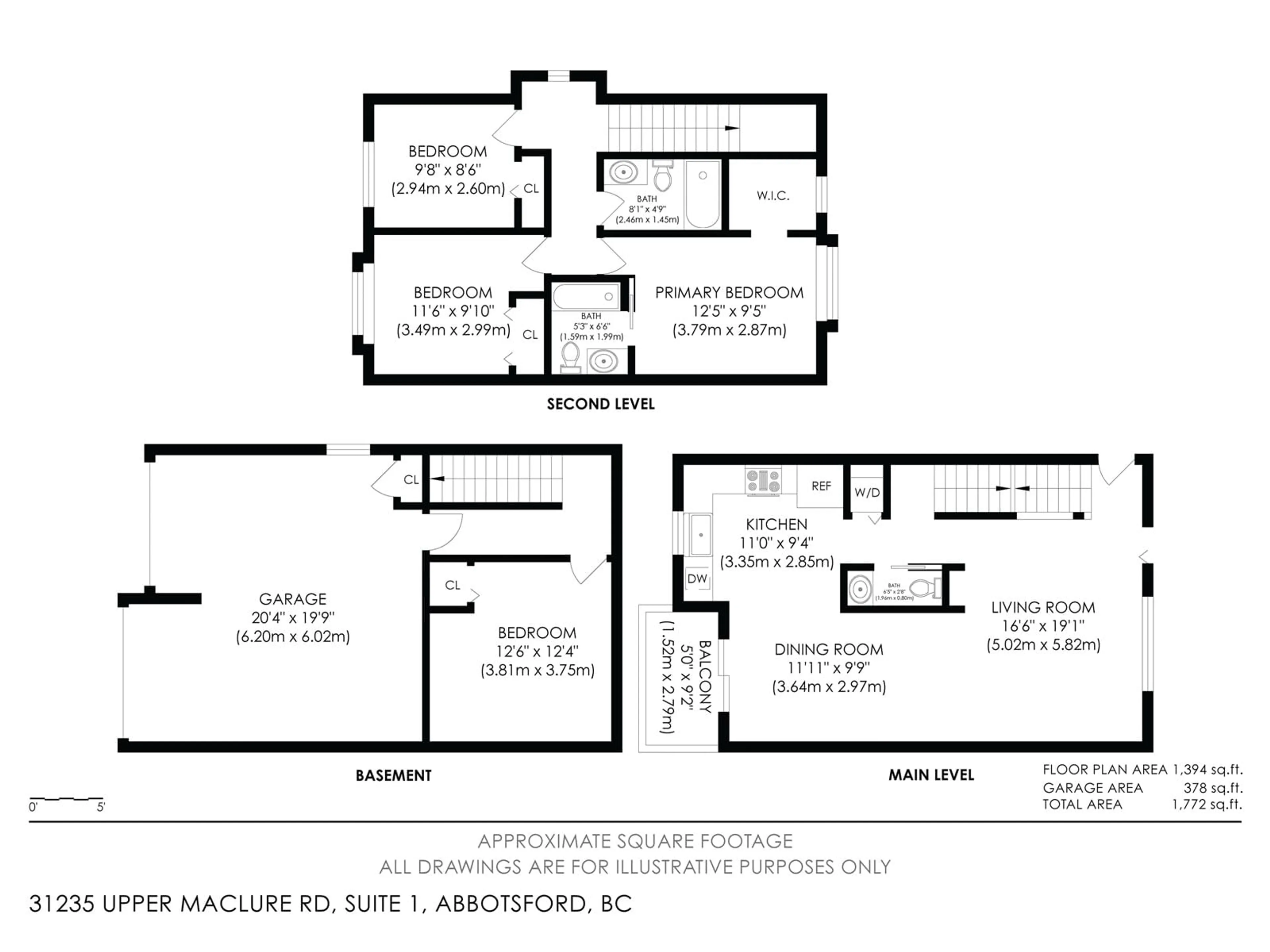 Floor plan for 1 - 31235 UPPER MACLURE, Abbotsford British Columbia V2T0B2