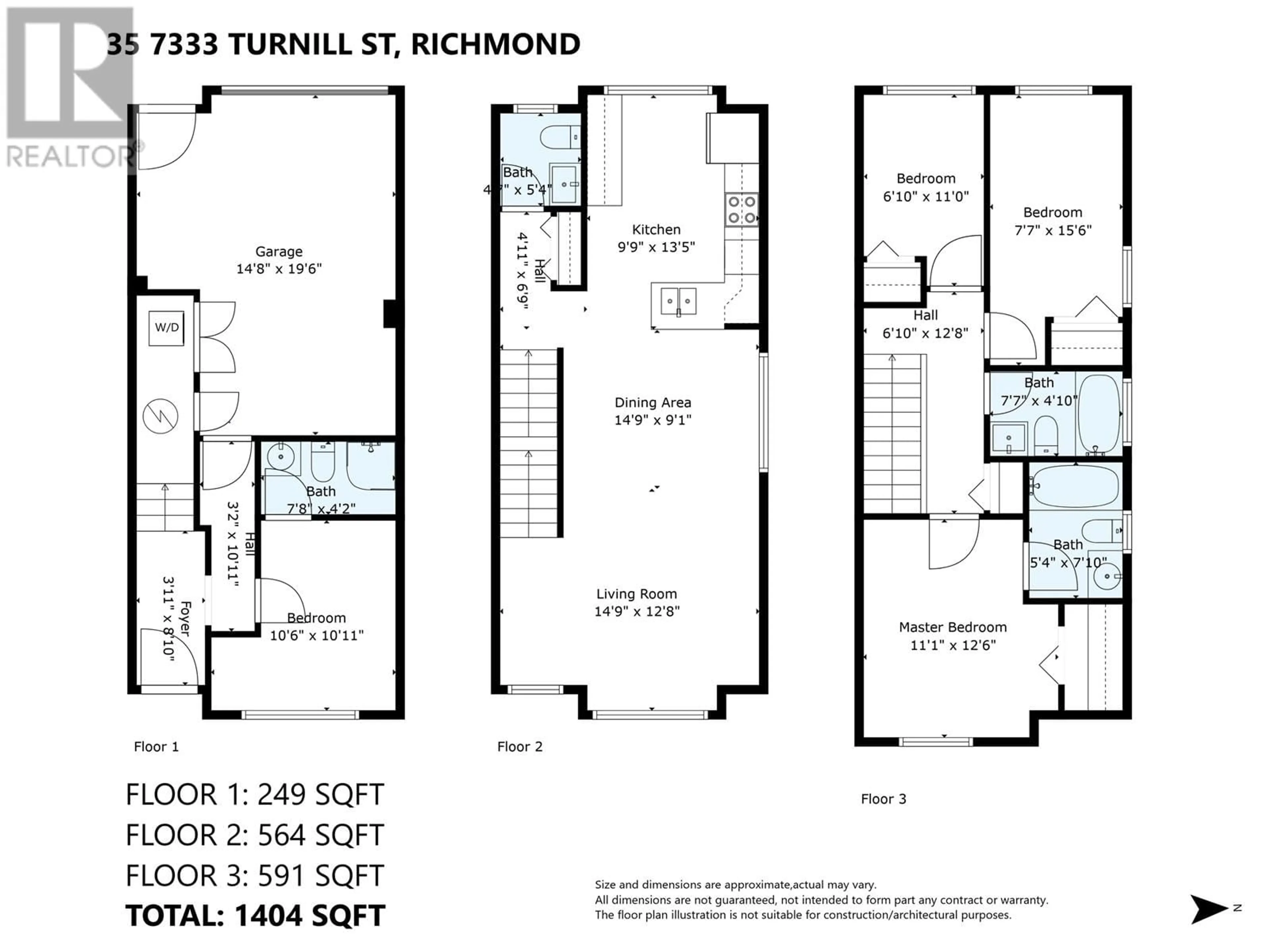 Floor plan for 35 - 7333 TURNILL STREET, Richmond British Columbia V6Y4L7