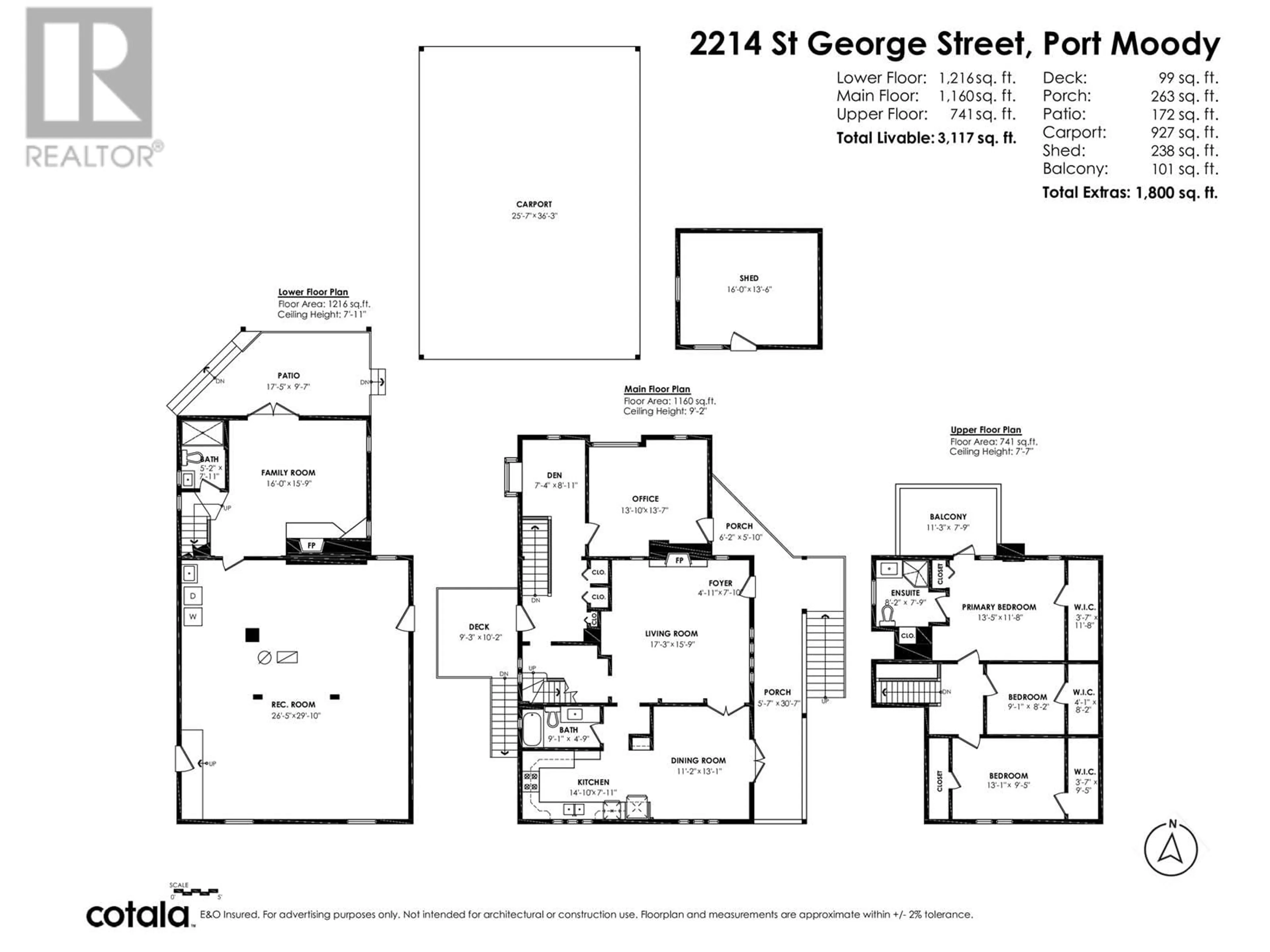 Floor plan for 2214 ST GEORGE STREET, Port Moody British Columbia V3H2G2