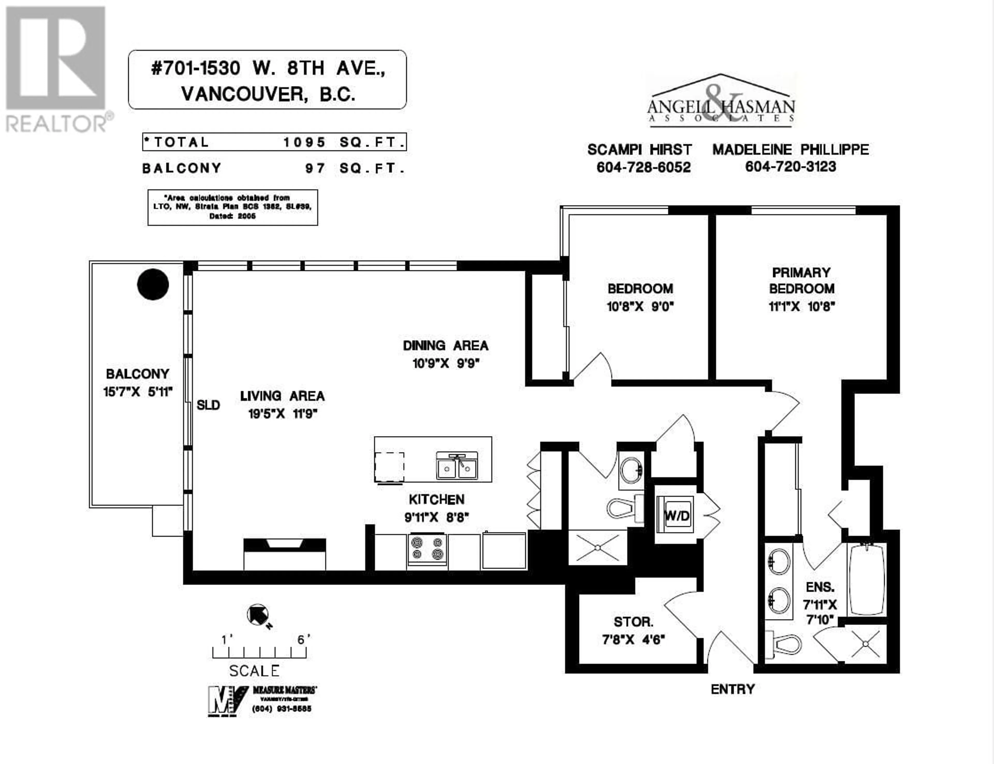 Floor plan for 701 - 1530 8TH AVENUE, Vancouver British Columbia V6J5M6