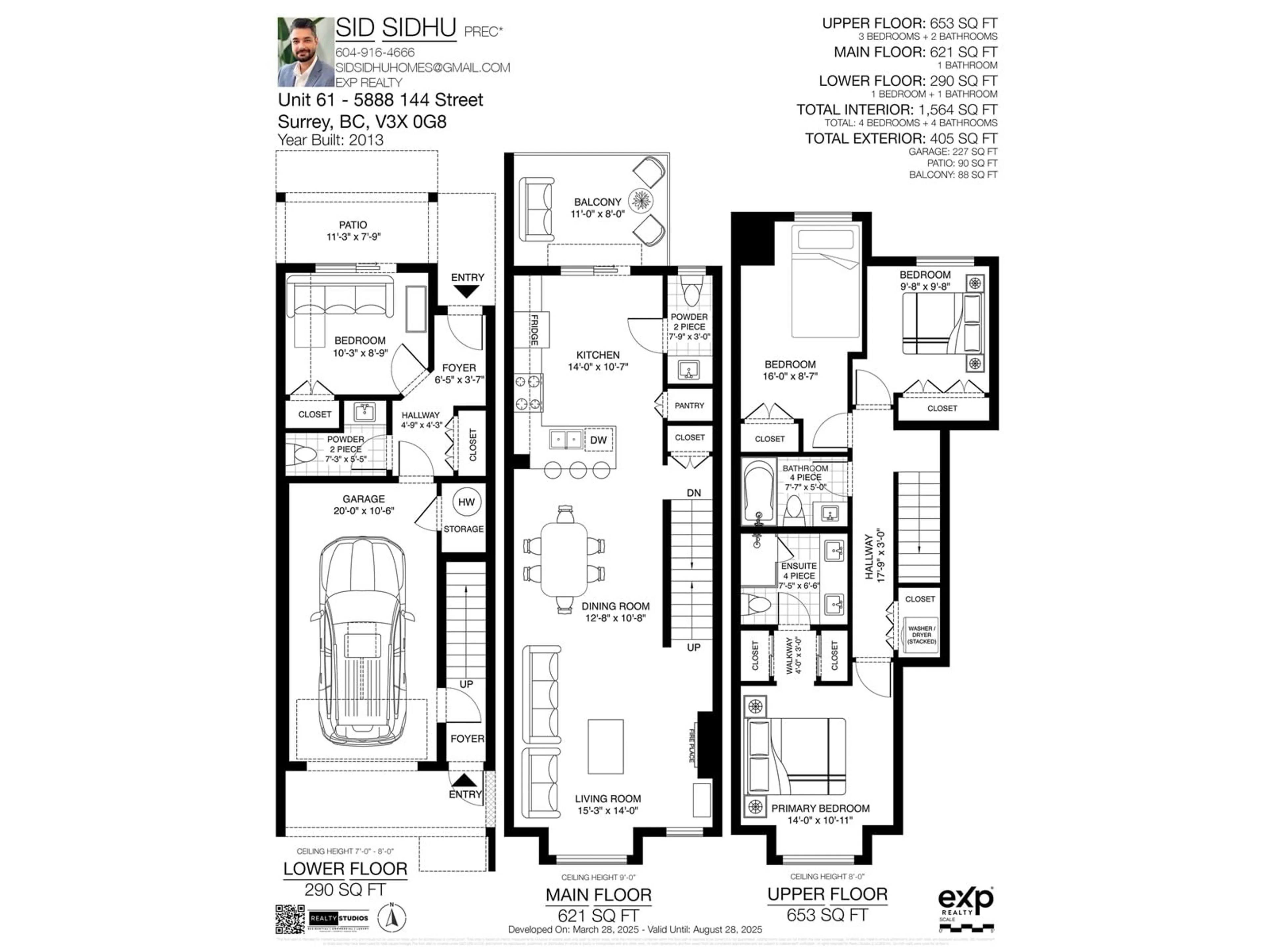 Floor plan for 61 - 5888 144, Surrey British Columbia V3Z0E3