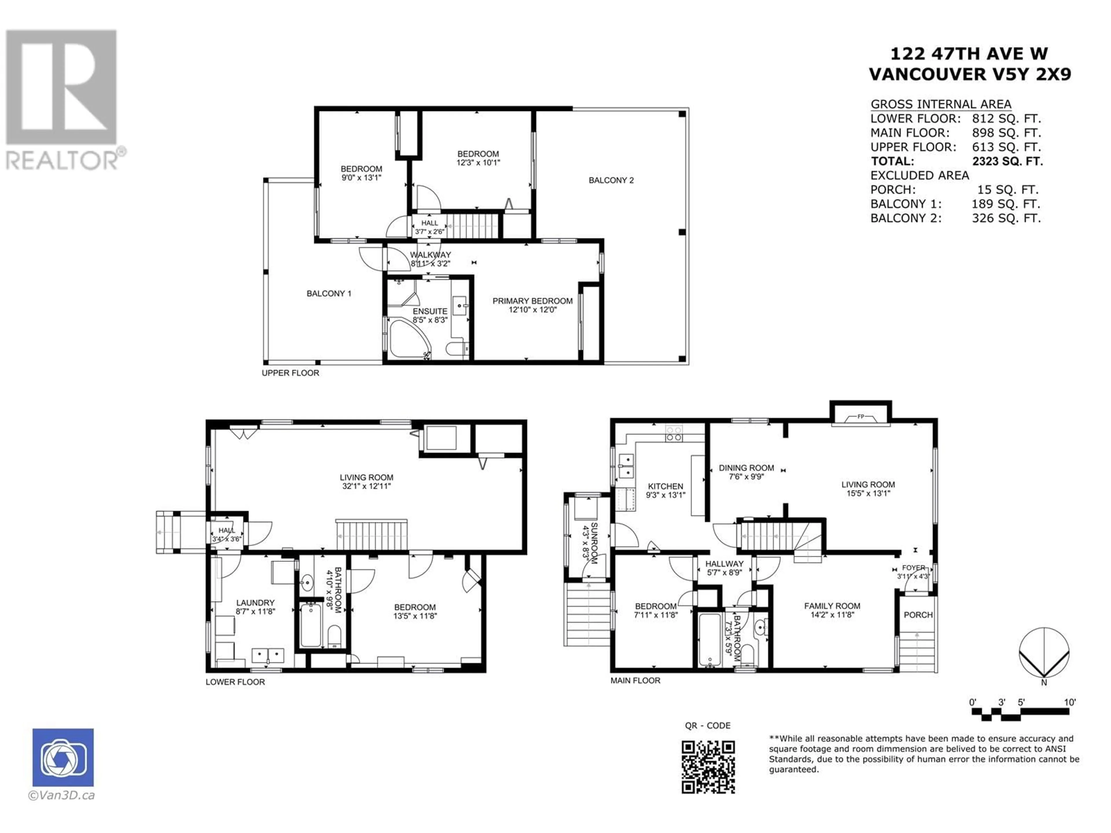 Floor plan for 122 47TH AVENUE, Vancouver British Columbia V5Y2X9