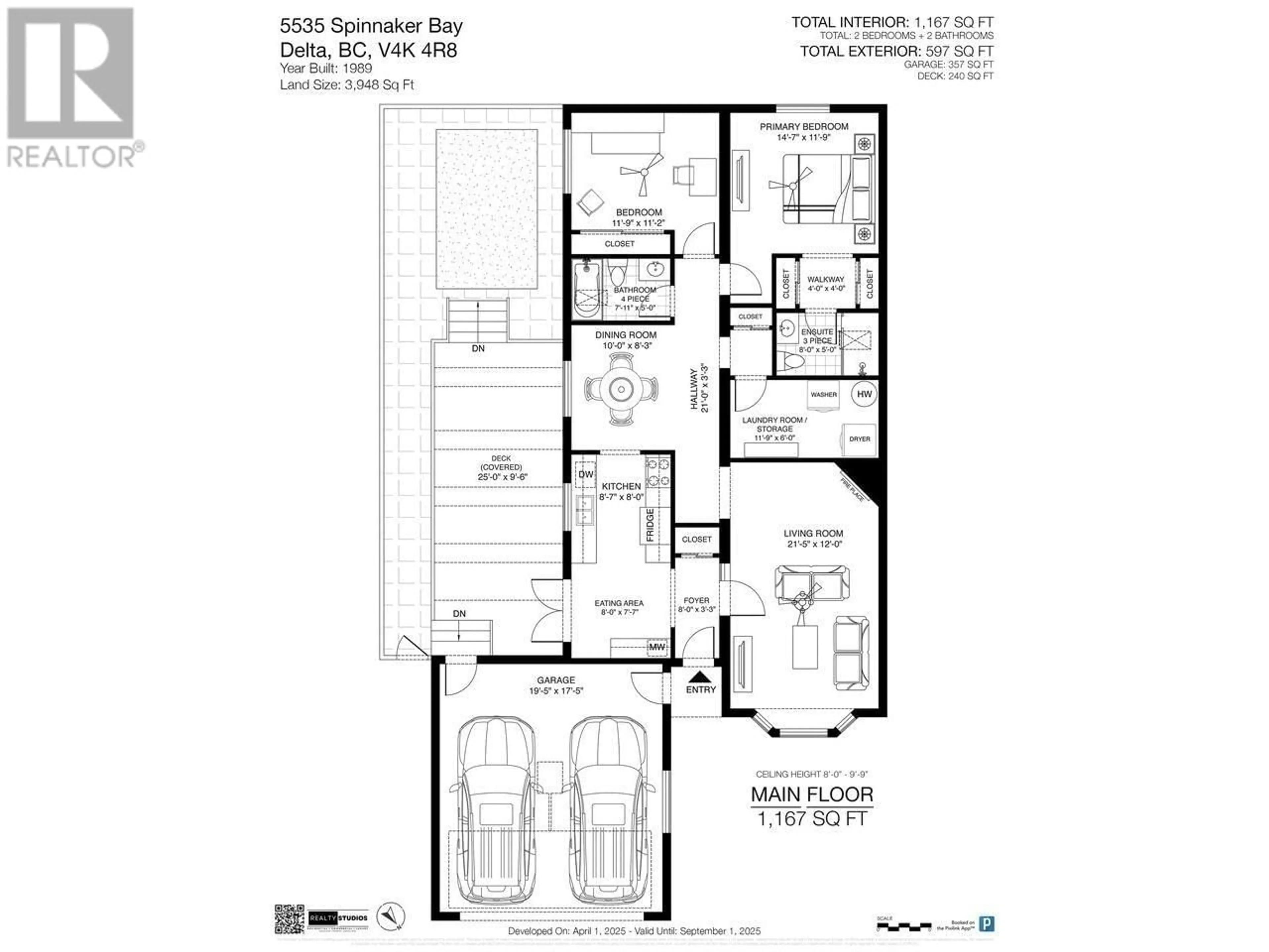 Floor plan for 5535 SPINNAKER BAY, Ladner British Columbia V4K4R8