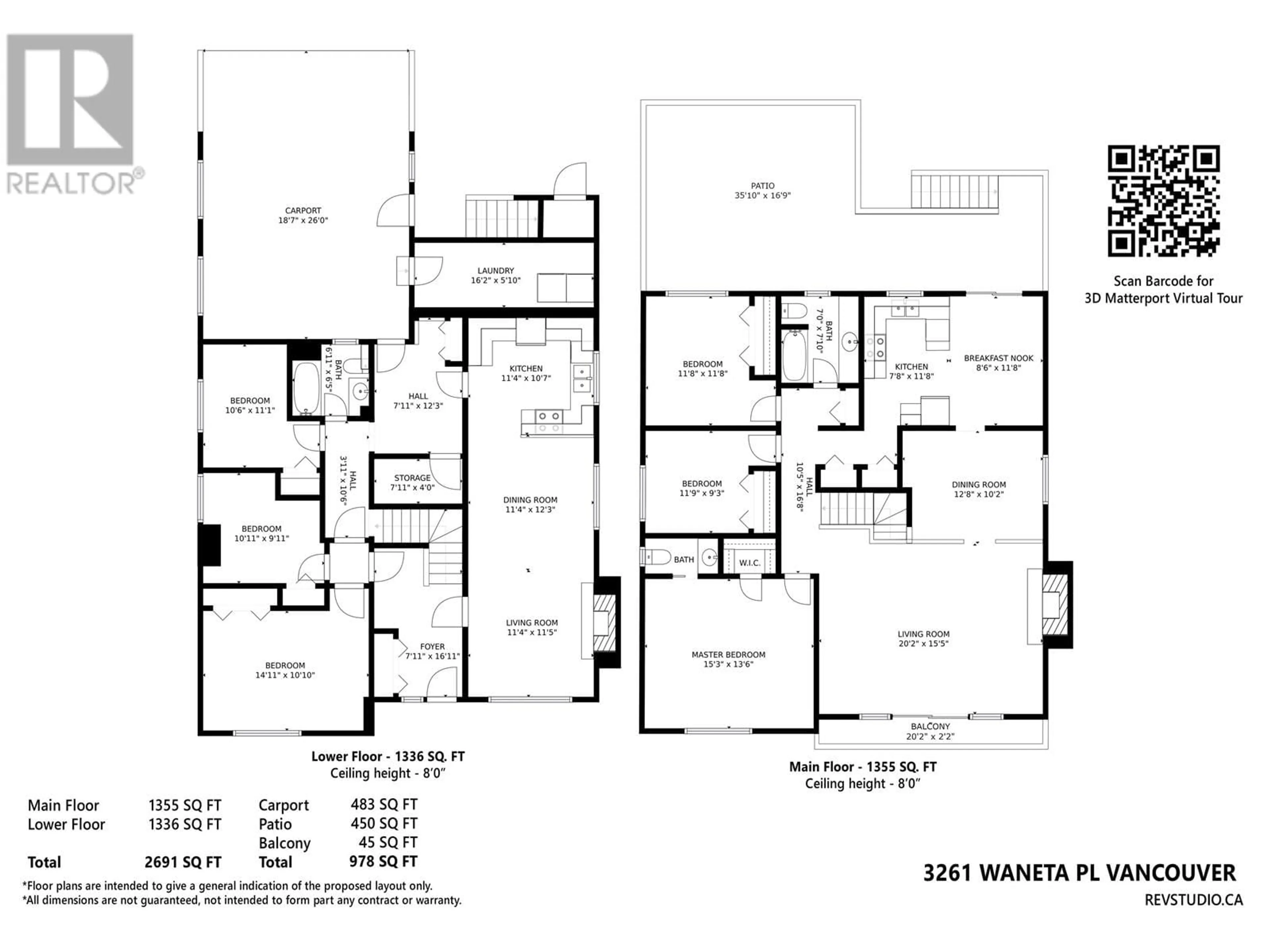 Floor plan for 3261 WANETA PLACE, Vancouver British Columbia V5M3H7