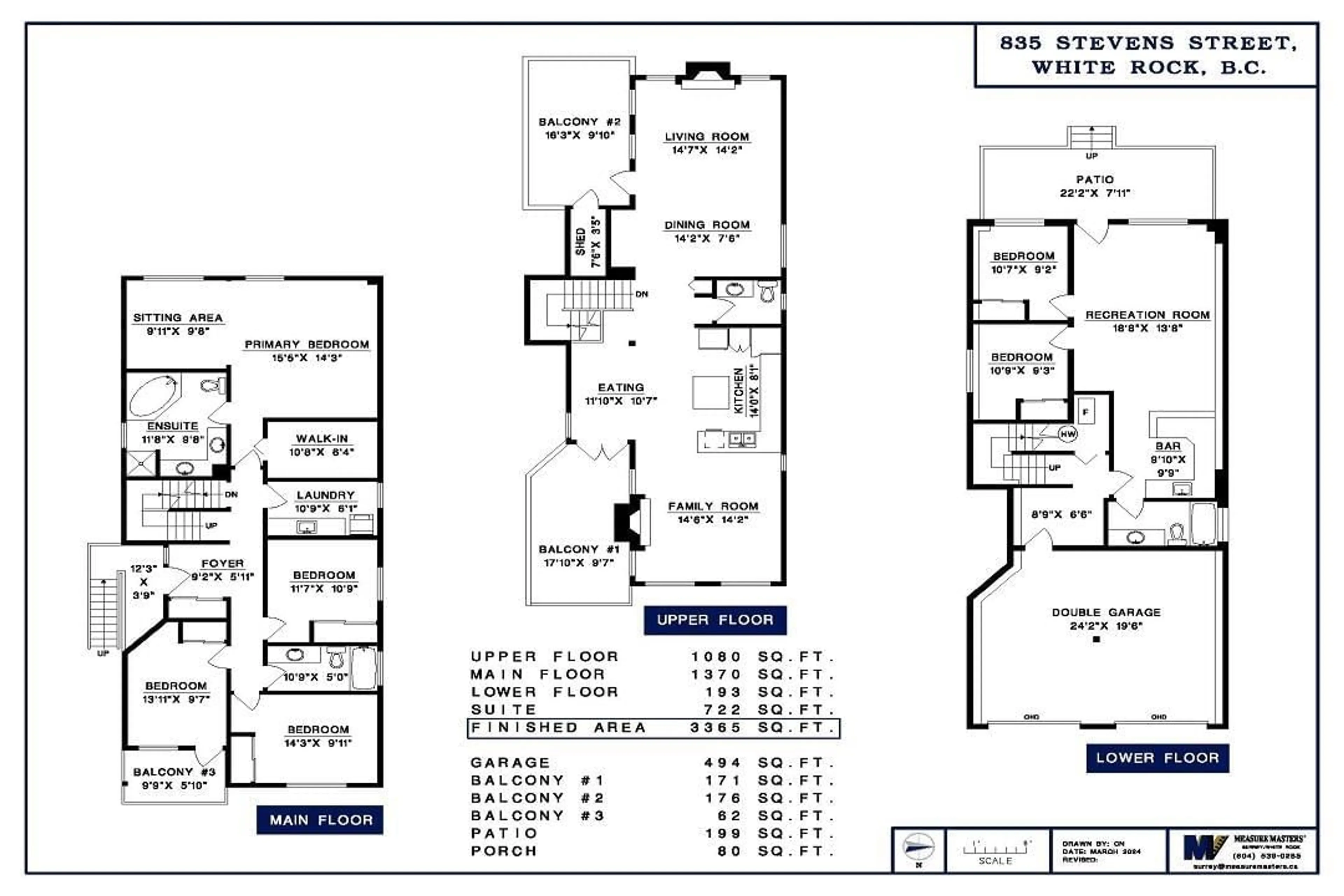 Floor plan for 835 STEVENS, White Rock British Columbia V4B4X3