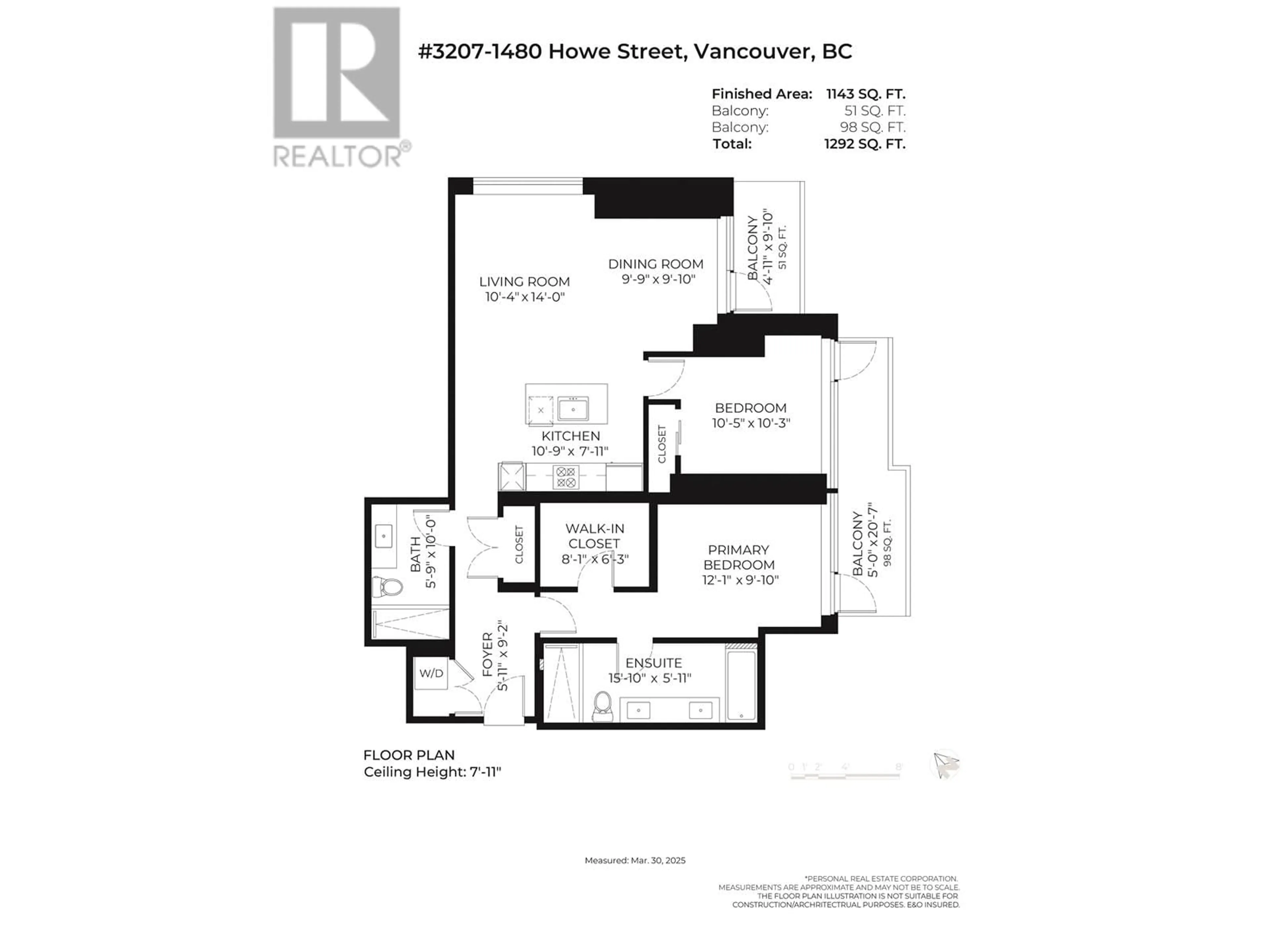 Floor plan for 3207 - 1480 HOWE STREET, Vancouver British Columbia V6Z0G5