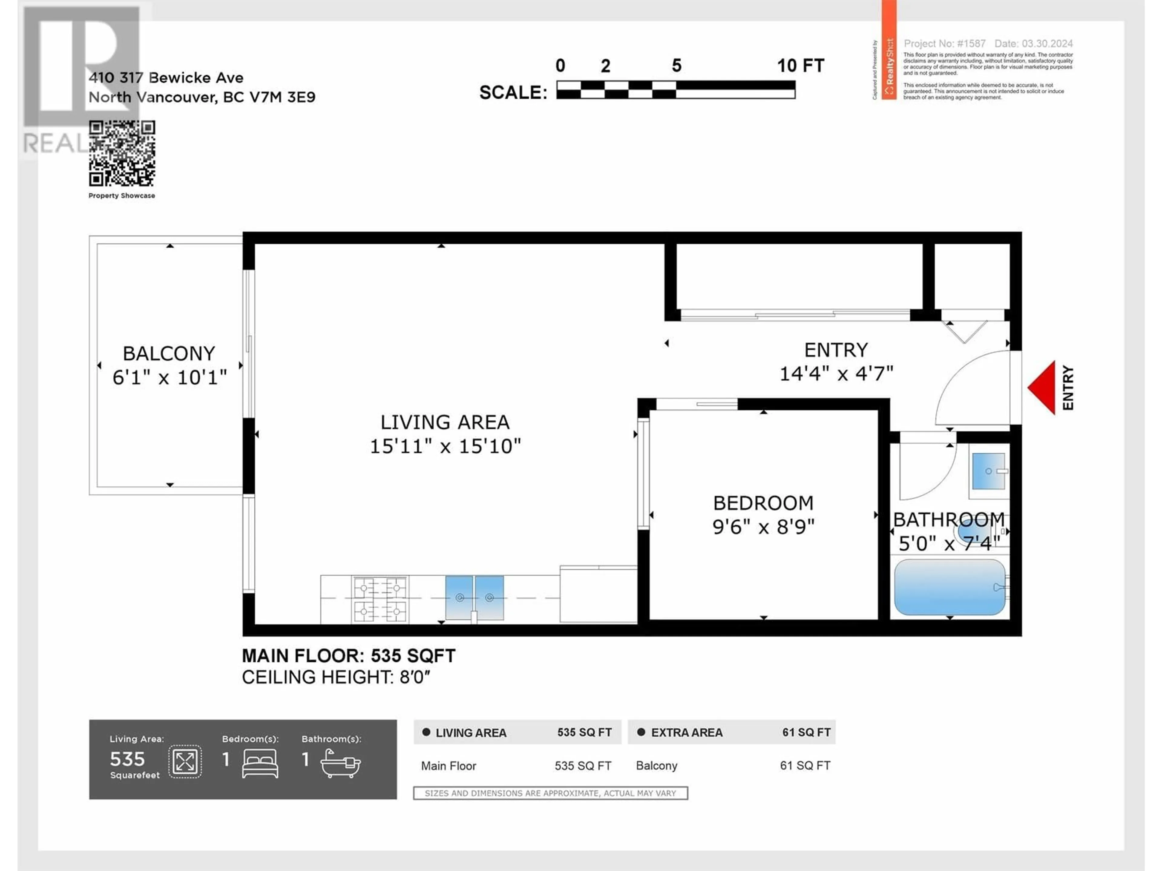 Floor plan for 410 - 317 BEWICKE AVENUE, North Vancouver British Columbia V7M3E9