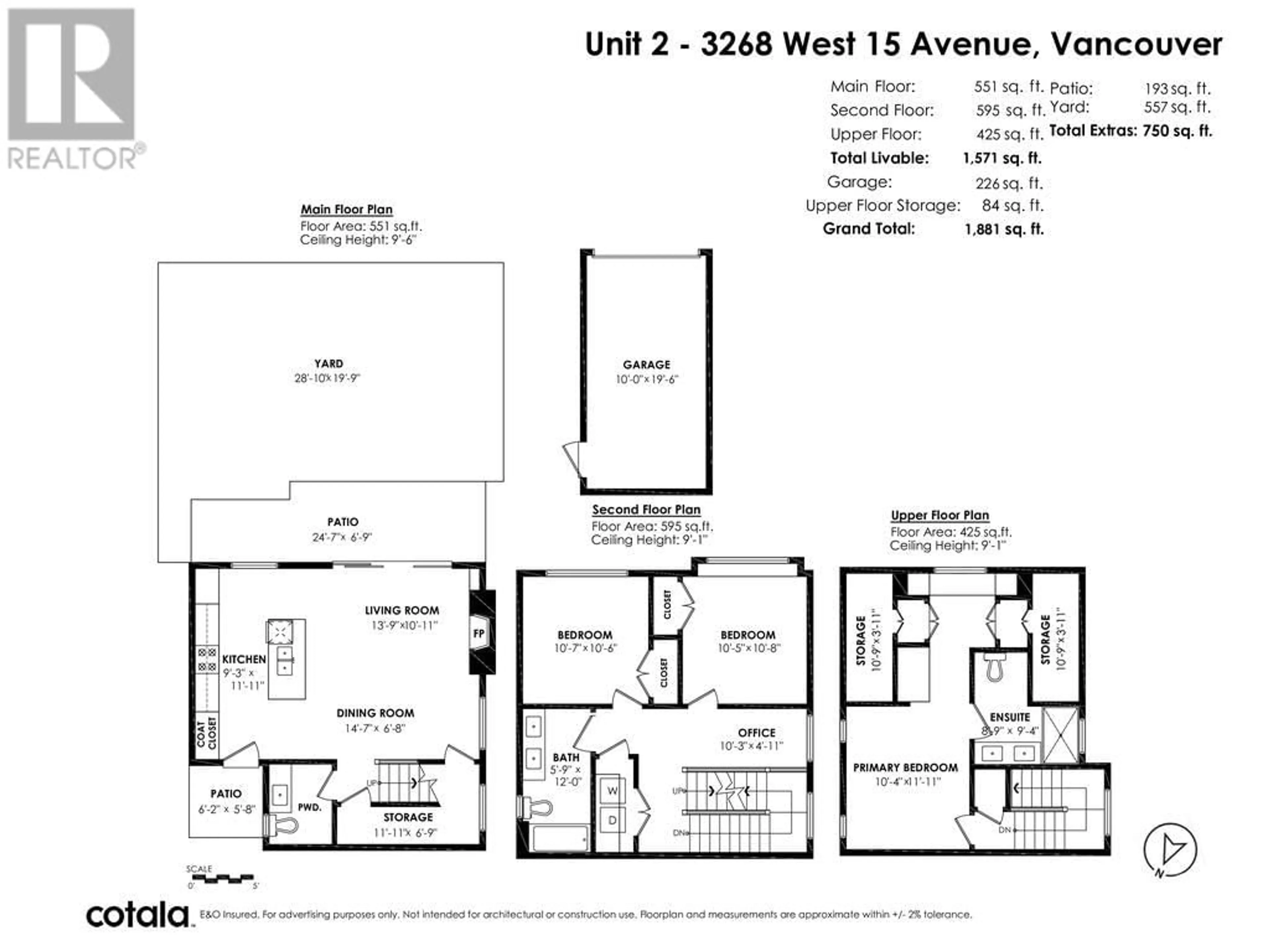 Floor plan for 2 - 3268 15TH AVENUE, Vancouver British Columbia V6K3A9