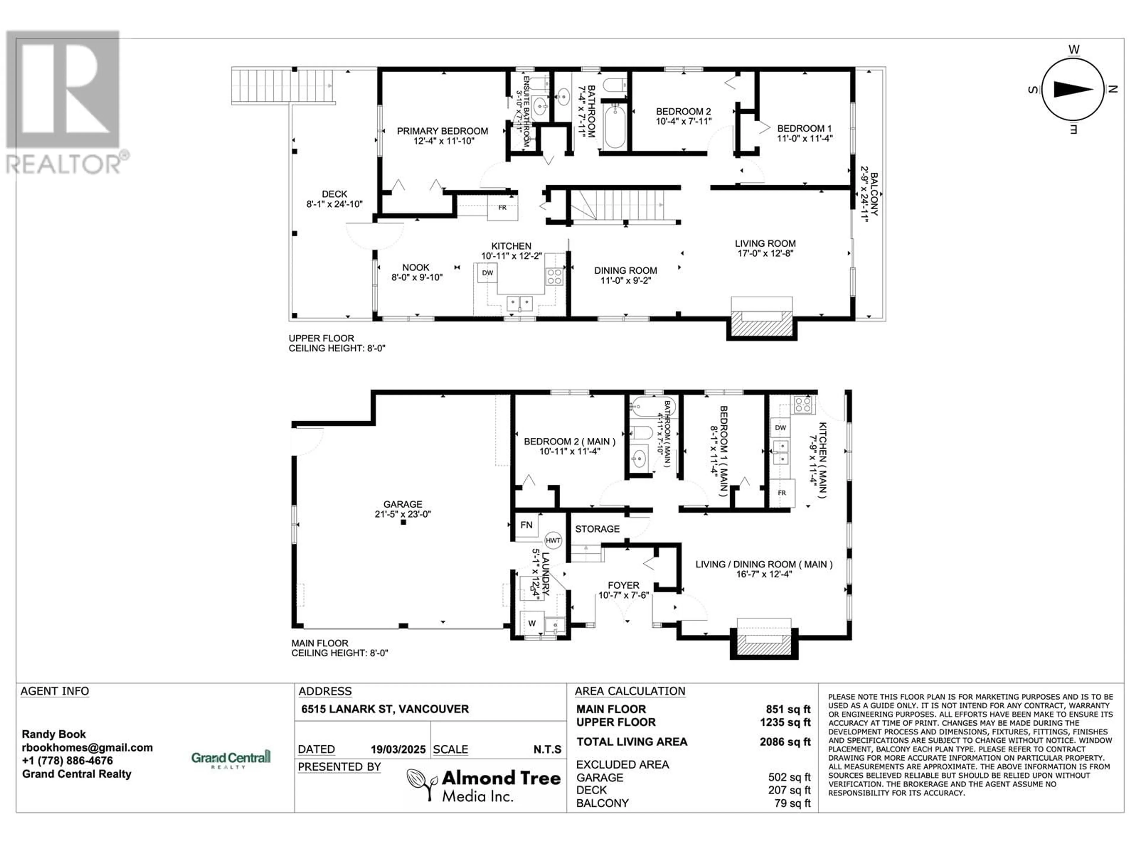 Floor plan for 6515 LANARK STREET, Vancouver British Columbia V5P2Z2