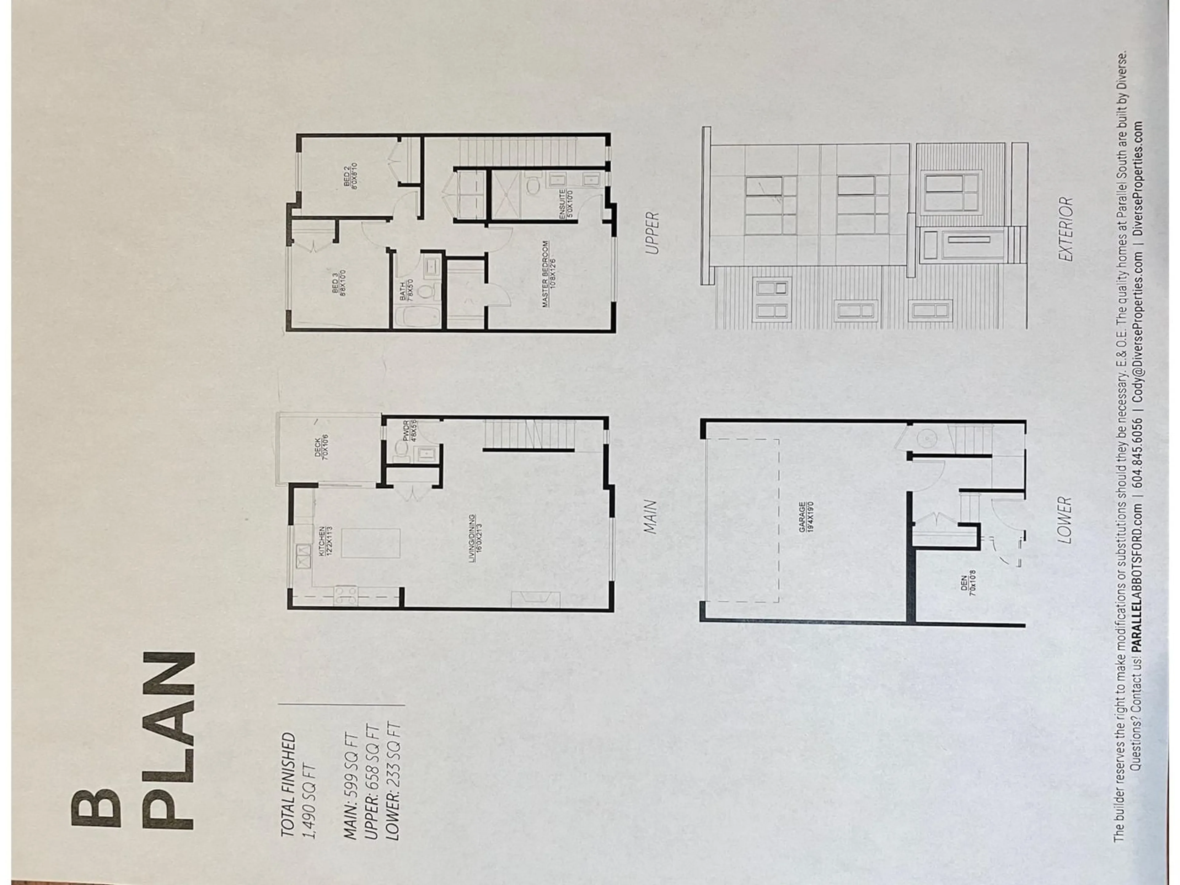 Floor plan for 11 - 1938 NORTH PARALLEL, Abbotsford British Columbia V3G0H1