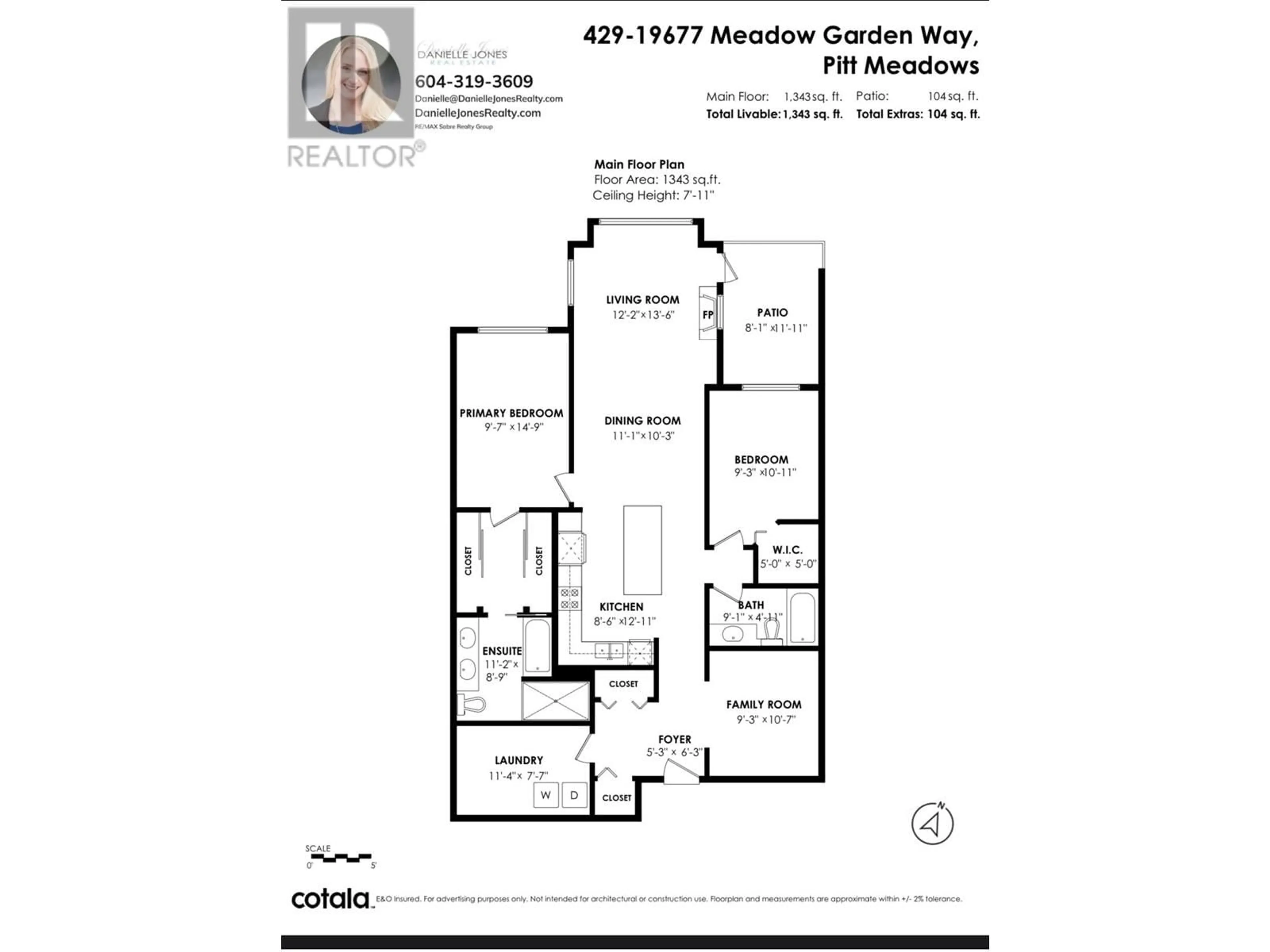 Floor plan for 429 - 19677 MEADOW GARDENS WAY, Pitt Meadows British Columbia V3Y0A2