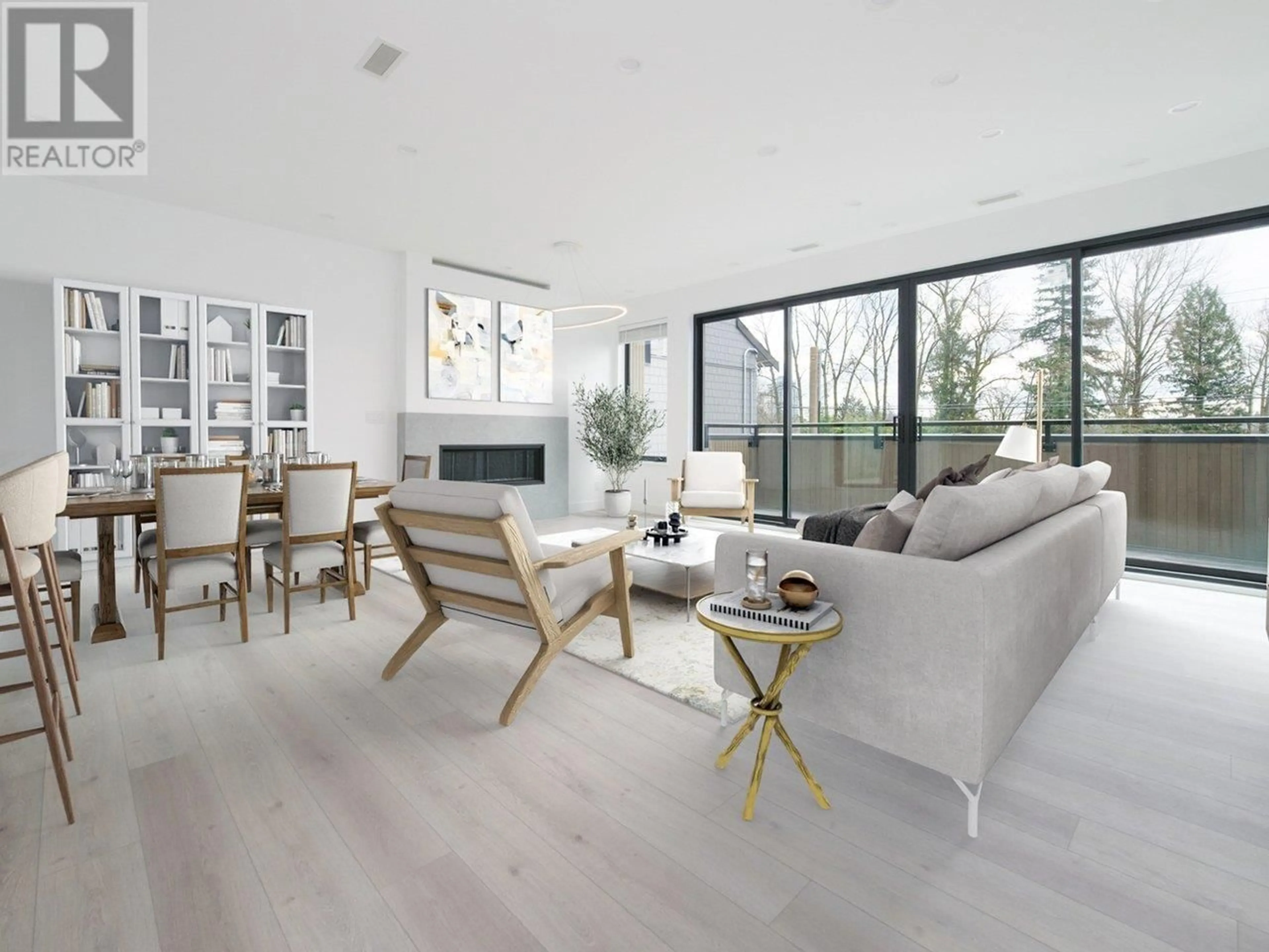 Living room with furniture, wood/laminate floor for 1119 KEITH ROAD, North Vancouver British Columbia V7L1X4