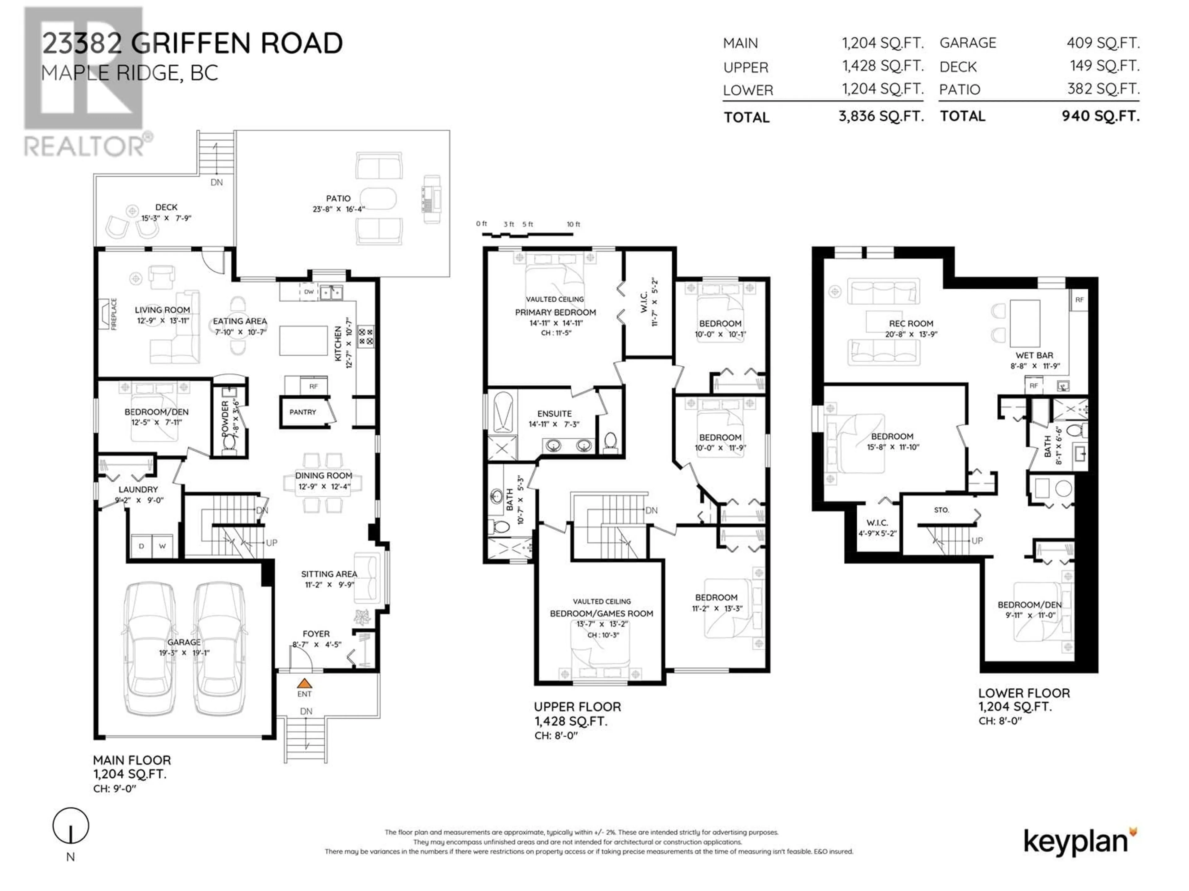 Floor plan for 23382 GRIFFEN ROAD, Maple Ridge British Columbia V2W0B6