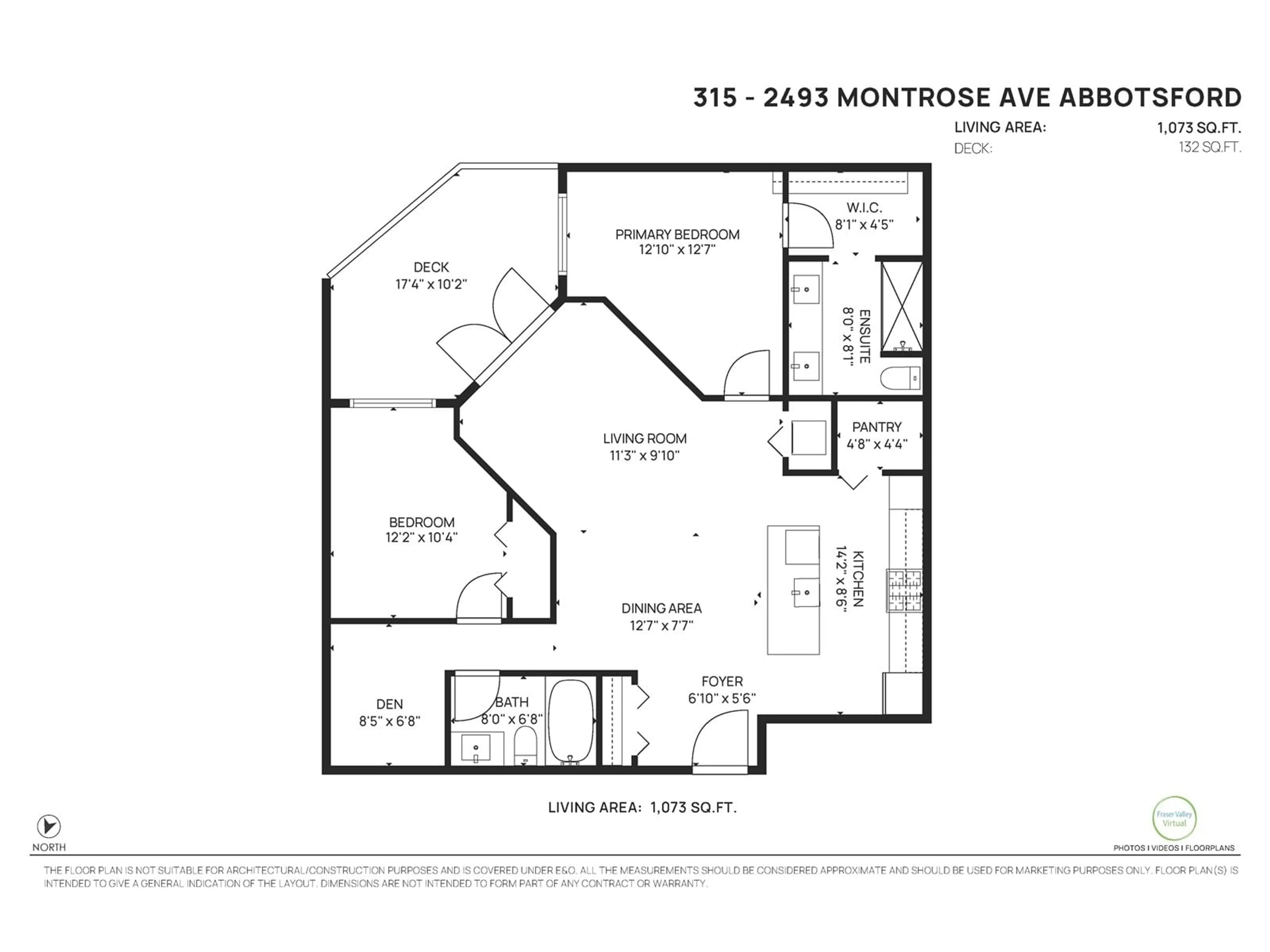 Floor plan for 315 - 2493 MONTROSE, Abbotsford British Columbia V2S0L4