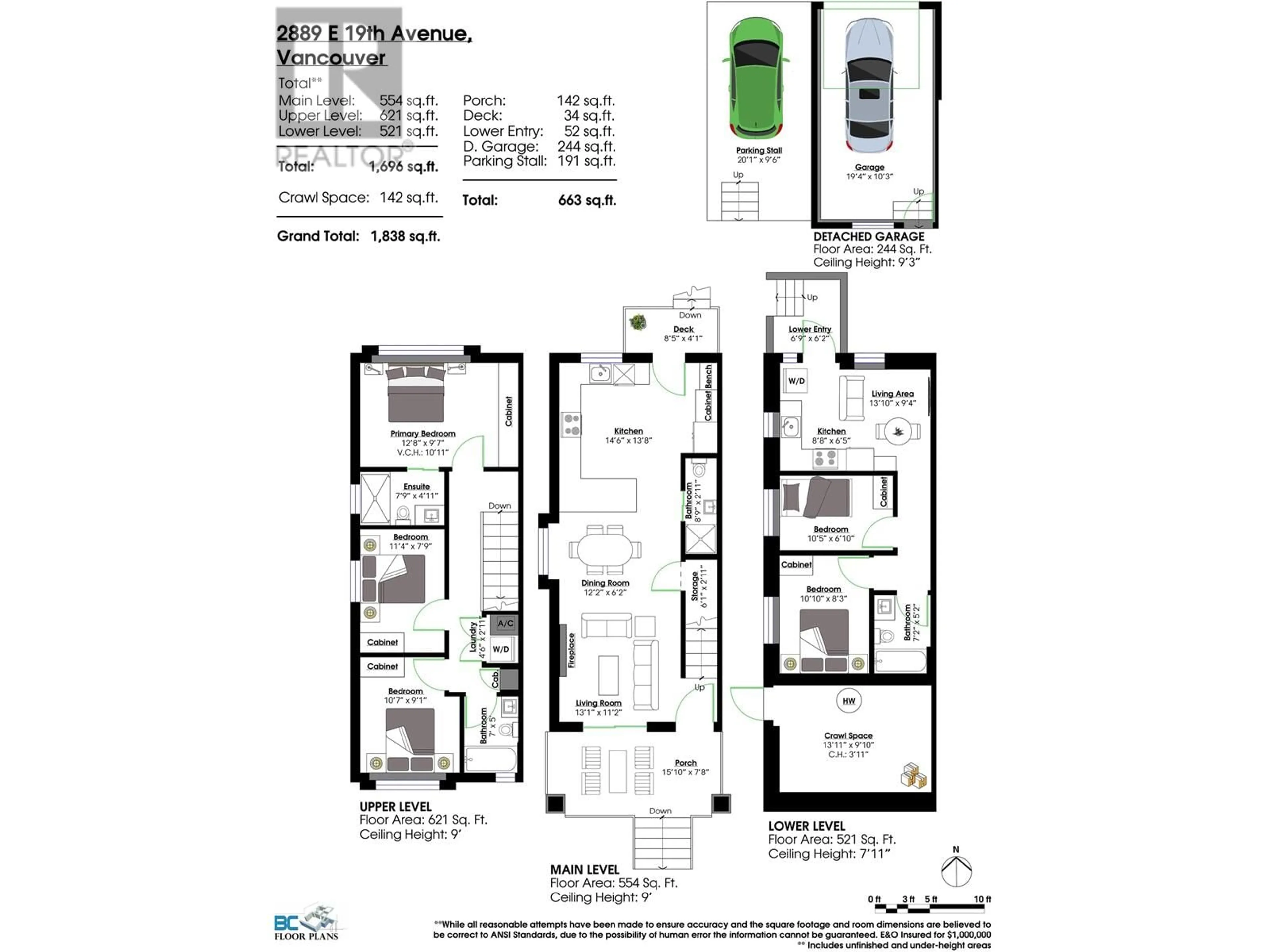 Floor plan for 2889 19TH AVENUE, Vancouver British Columbia V5M2S6