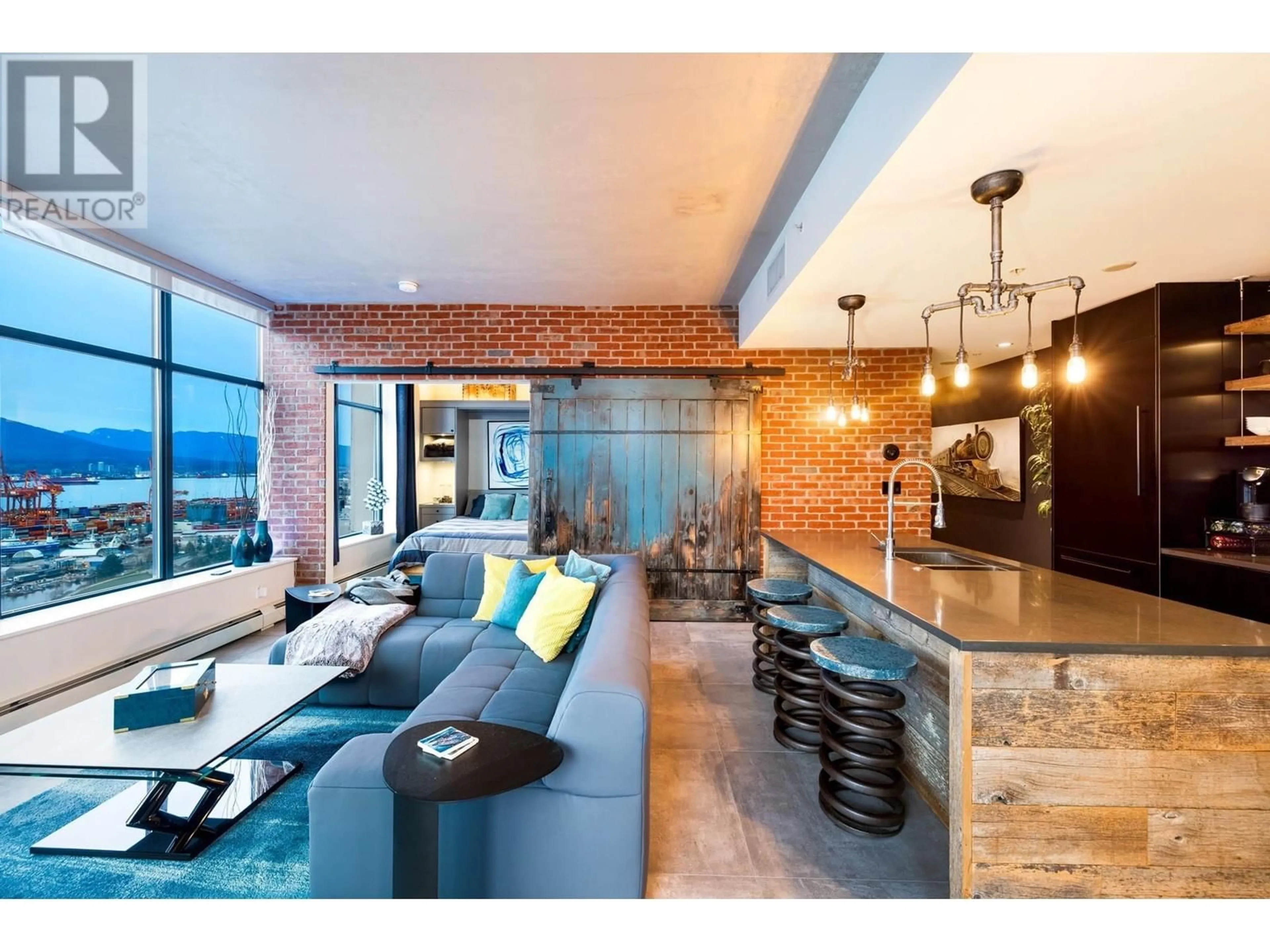 Open concept kitchen, ceramic/tile floor for 2909 - 108 CORDOVA STREET, Vancouver British Columbia V6B0G5