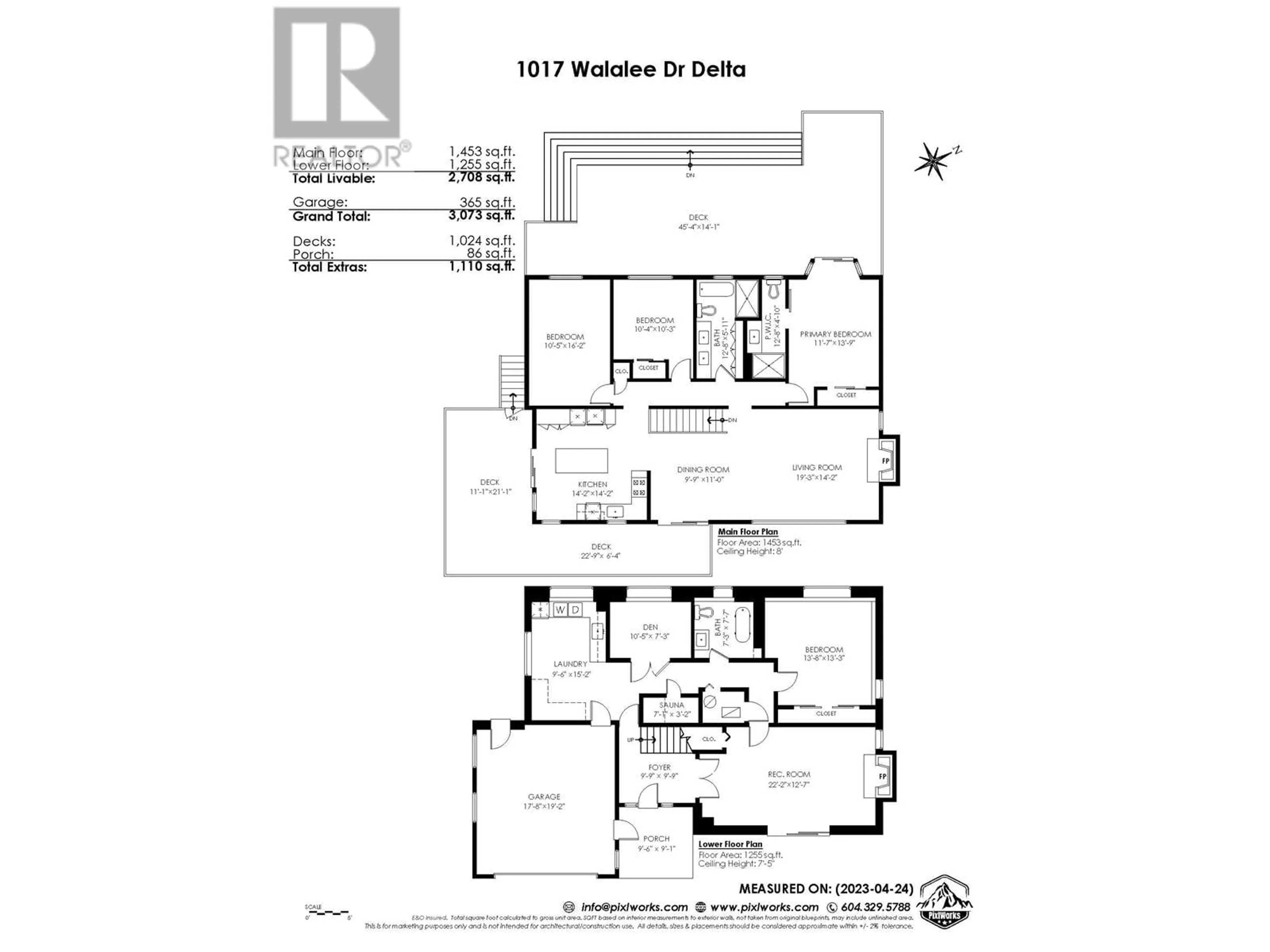 Floor plan for 1017 WALALEE DRIVE, Delta British Columbia V4M2L9