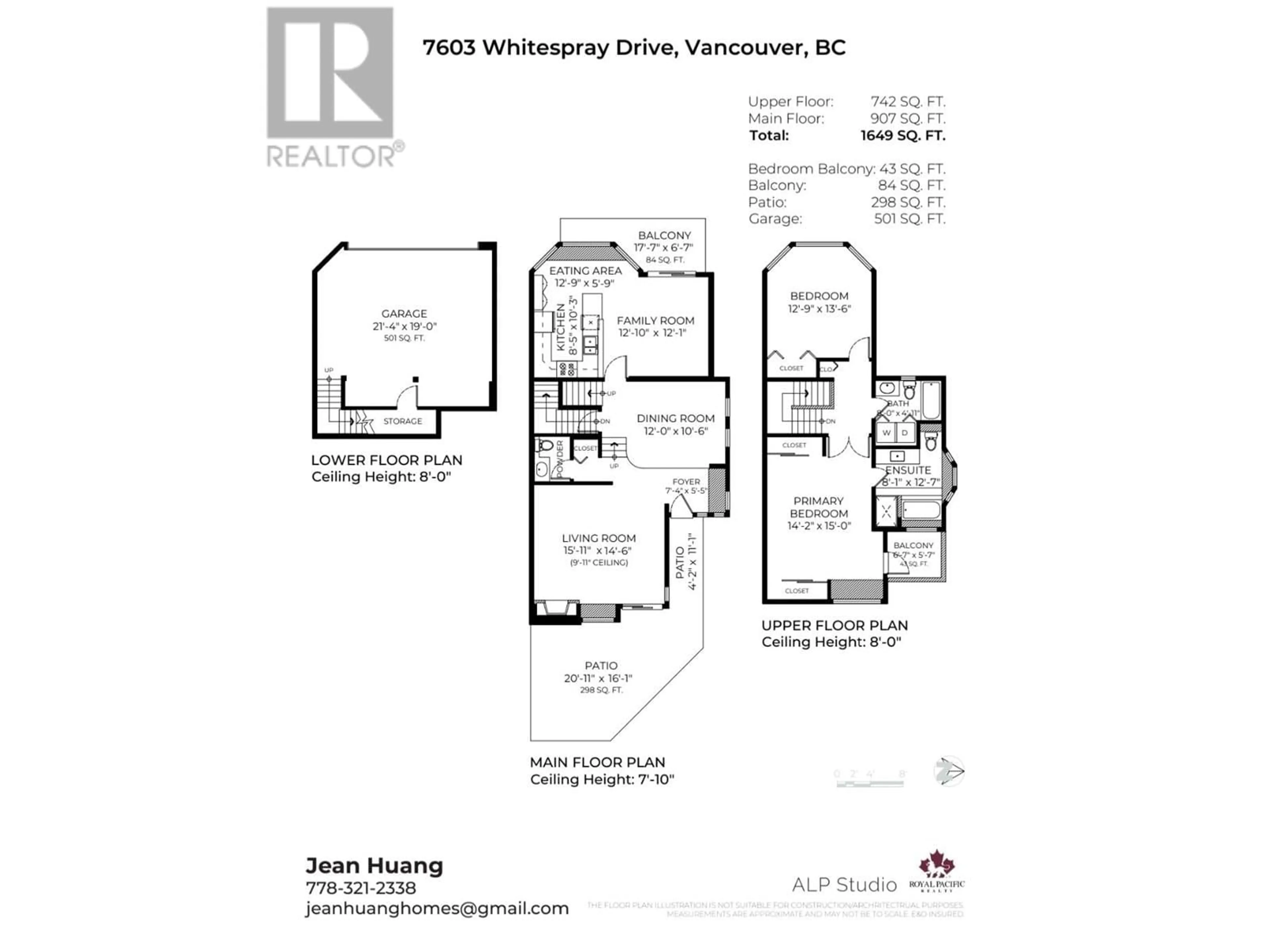 Floor plan for 7603 WHITESPRAY DRIVE, Vancouver British Columbia V5X4T3