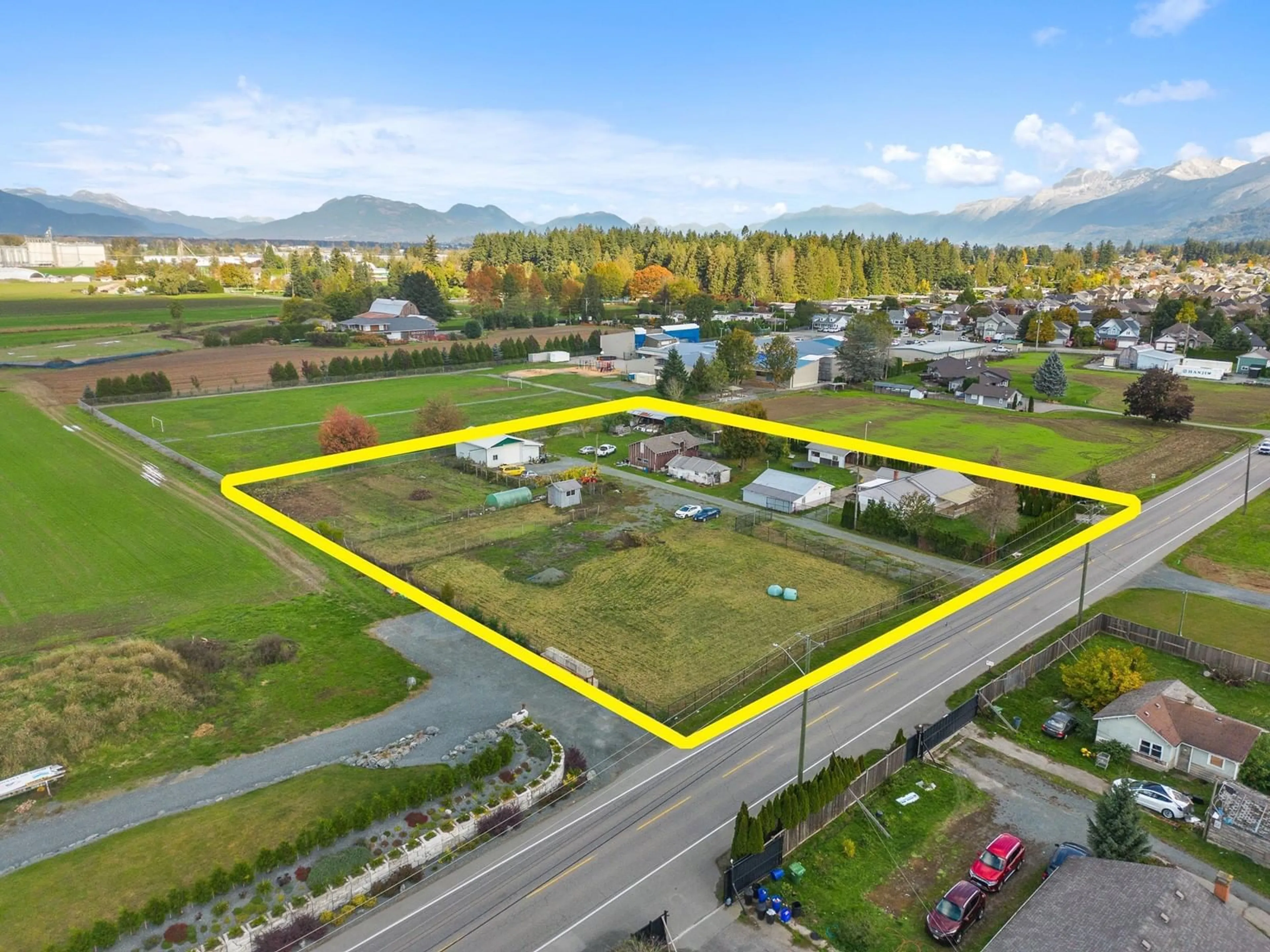A pic from outside/outdoor area/front of a property/back of a property/a pic from drone, mountain view for 44233 KEITH WILSON ROAD, Chilliwack British Columbia V2R4B6