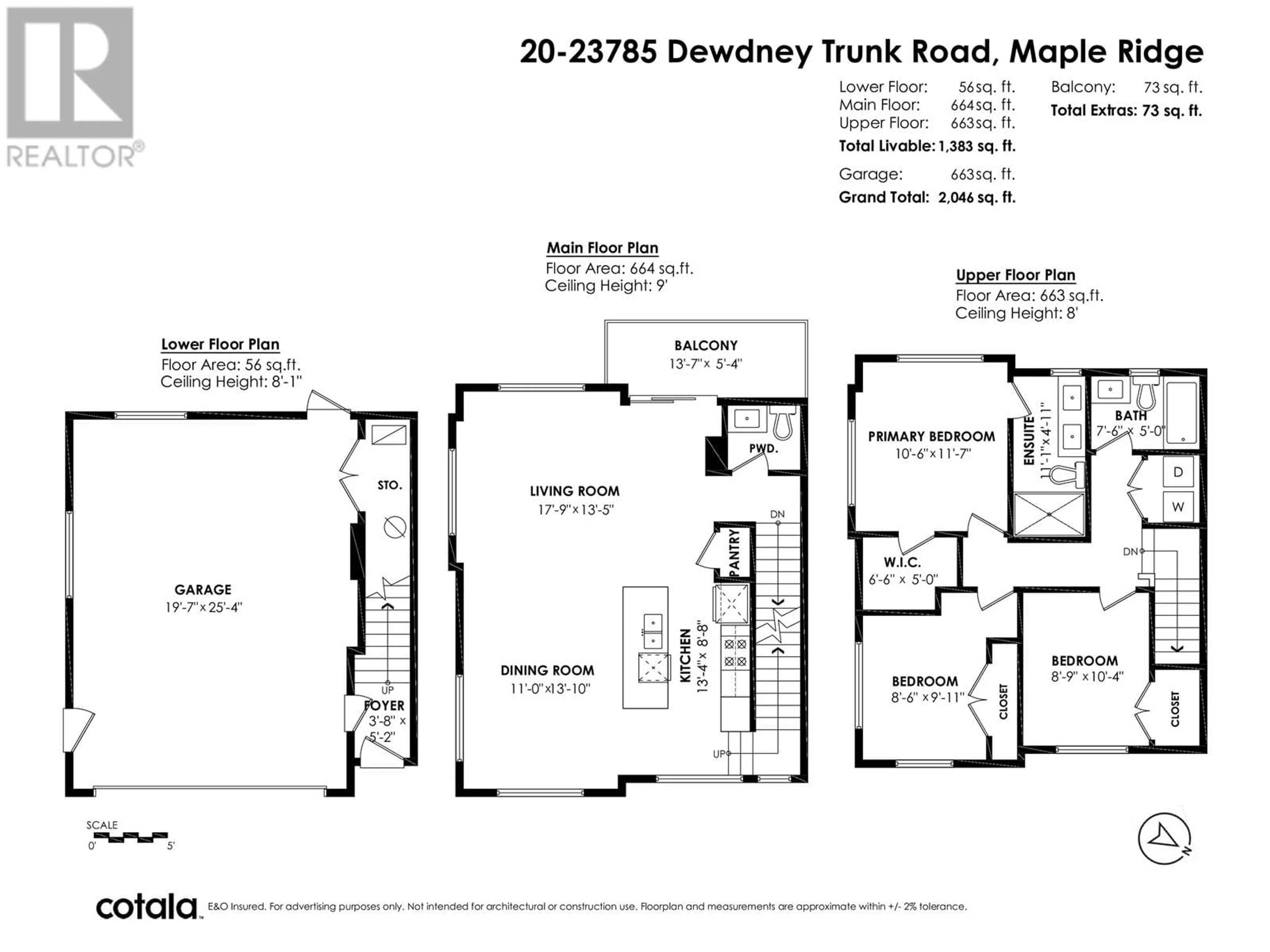 Floor plan for 20 - 23785 DEWDNEY TRUNK ROAD, Maple Ridge British Columbia V4R0H8
