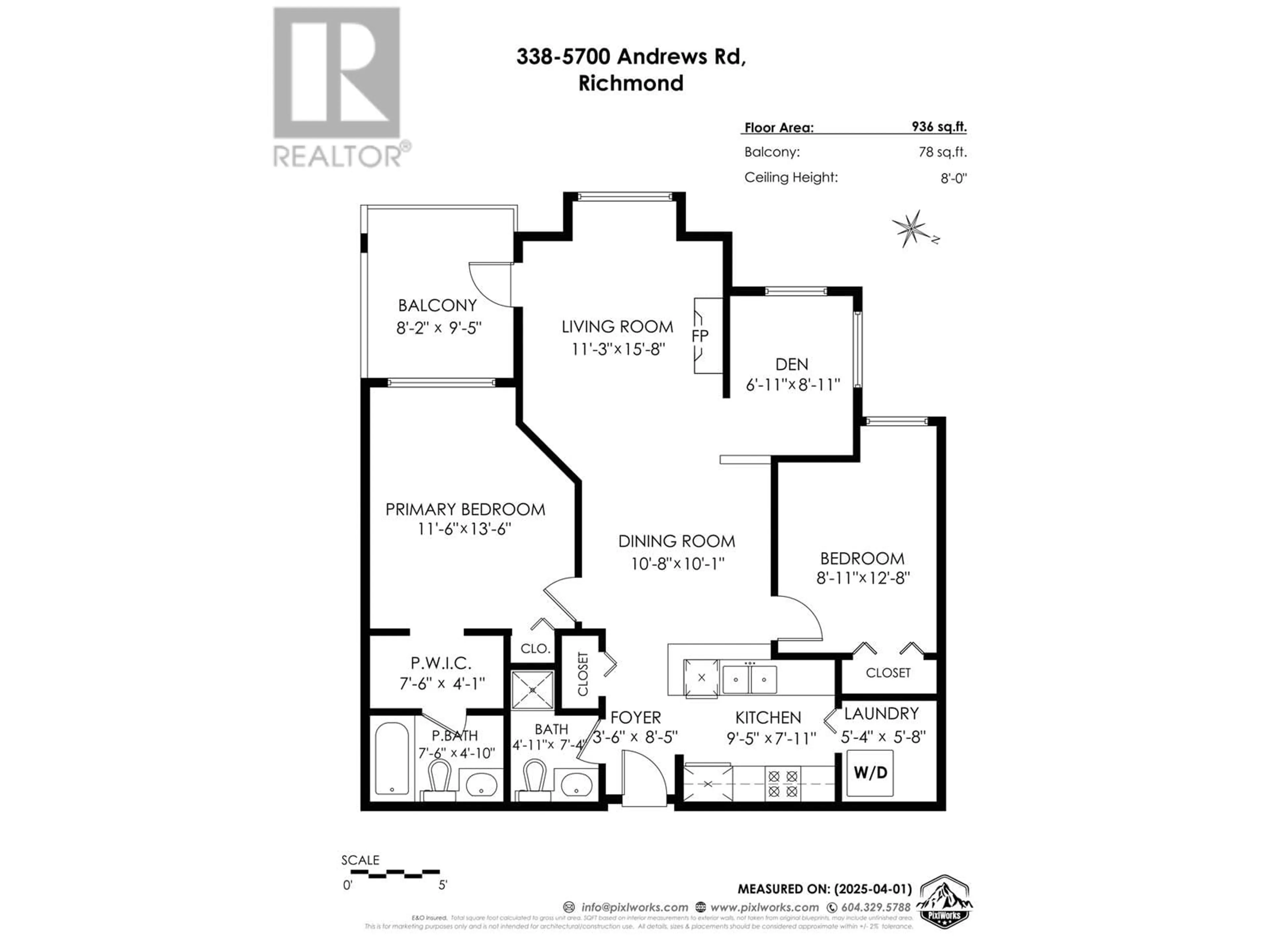 Floor plan for 338 - 5700 ANDREWS ROAD, Richmond British Columbia V7E6N7