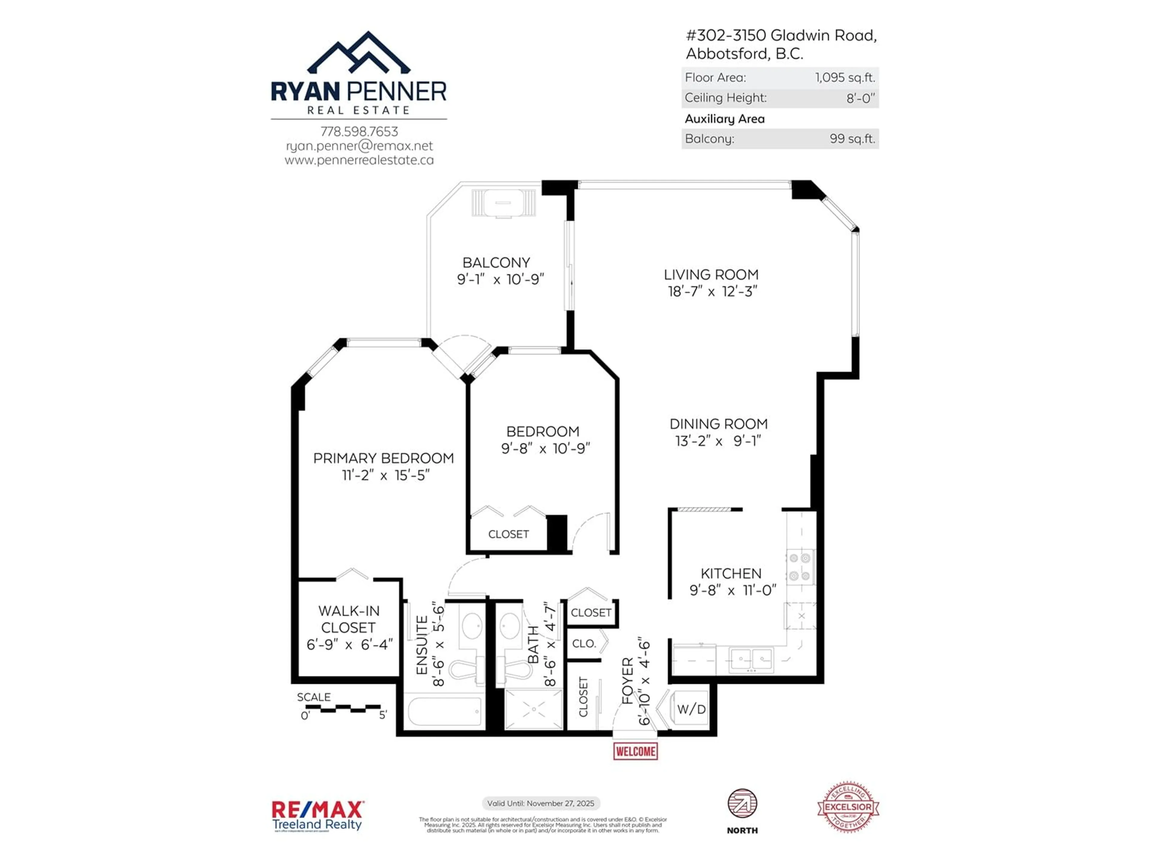 Floor plan for 302 - 3150 GLADWIN, Abbotsford British Columbia V2T5S9