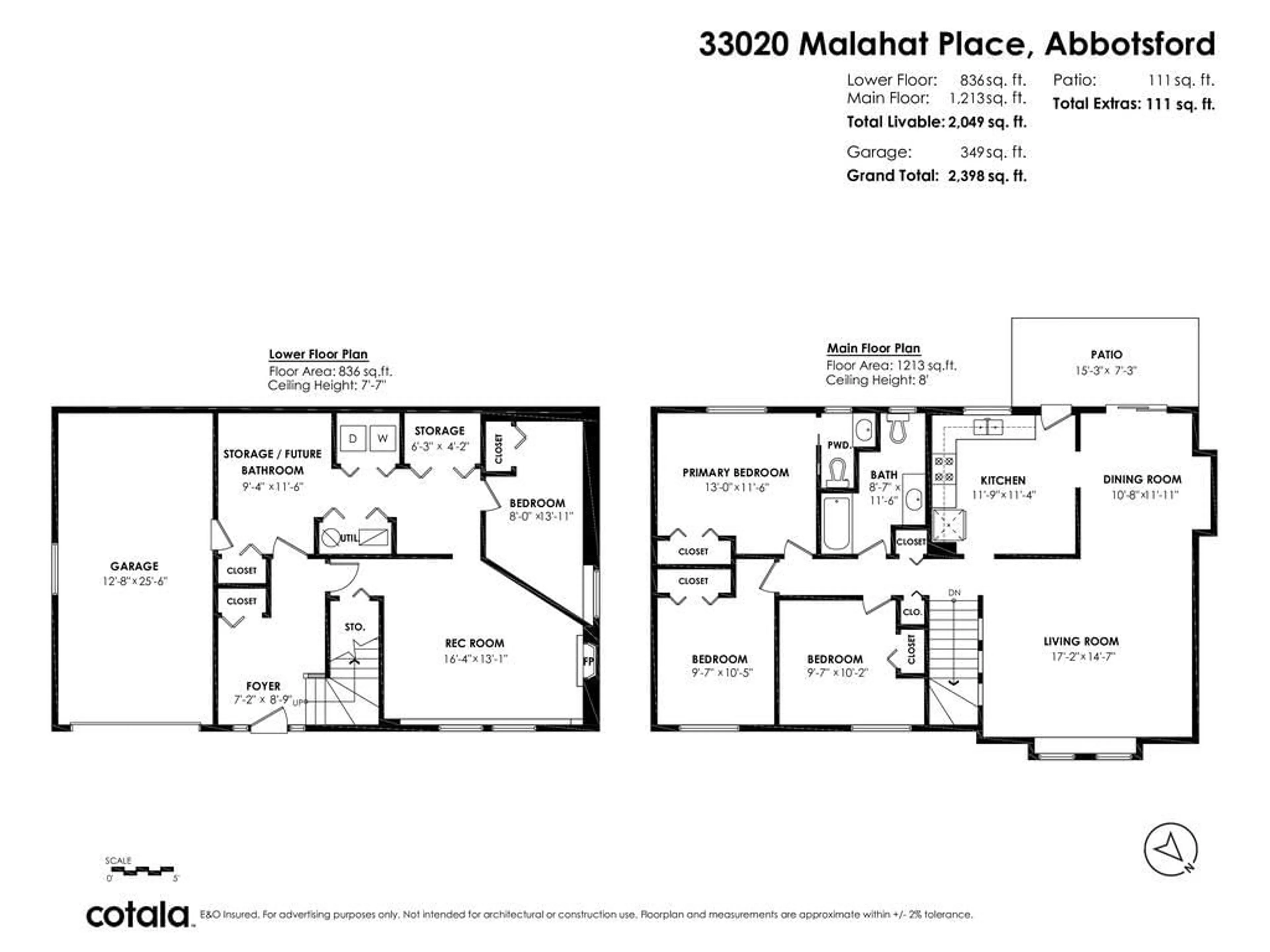Floor plan for 33020 MALAHAT, Abbotsford British Columbia V2S7B8