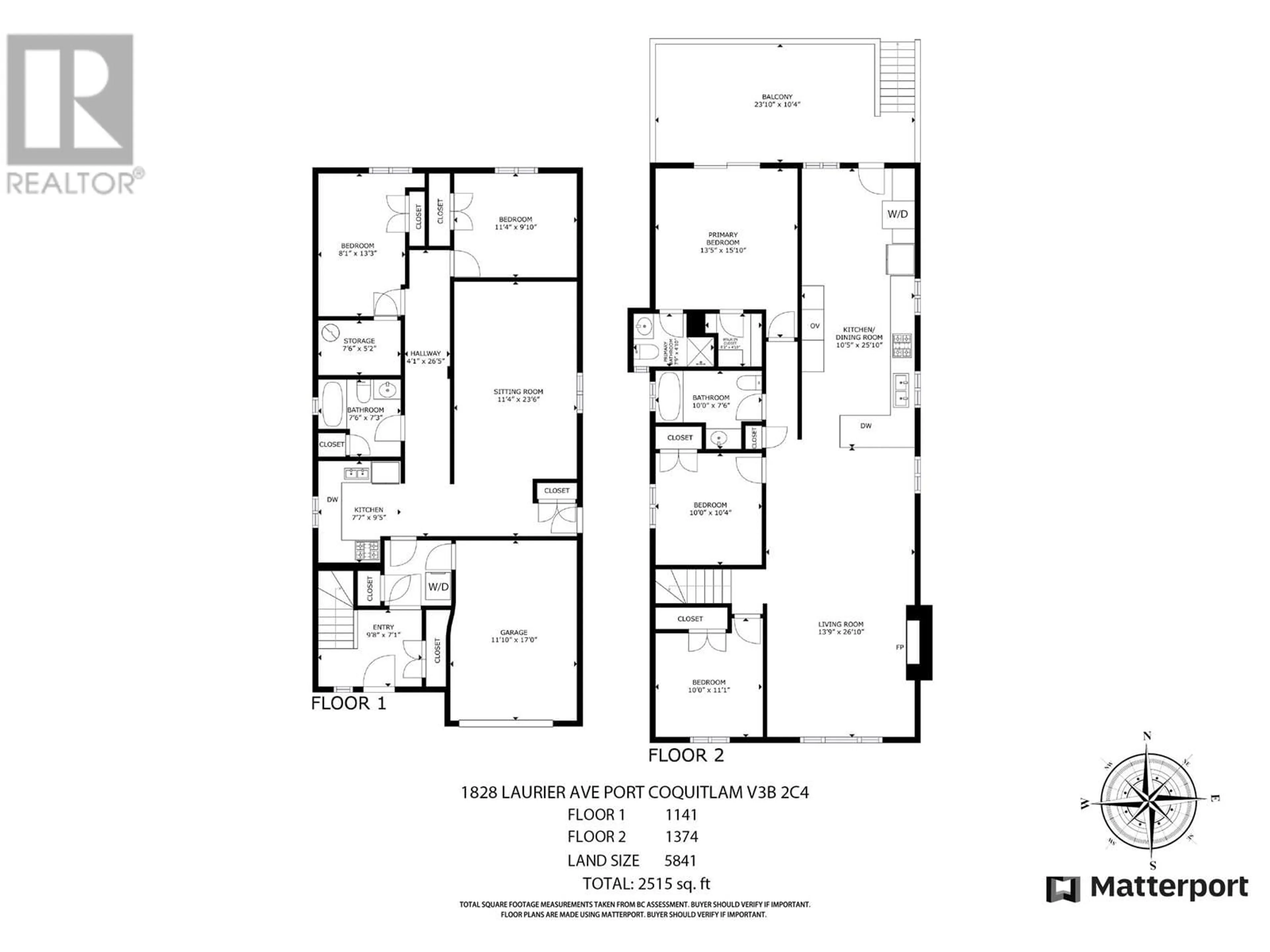 Floor plan for 1828 LAURIER AVENUE, Port Coquitlam British Columbia V3B2C4