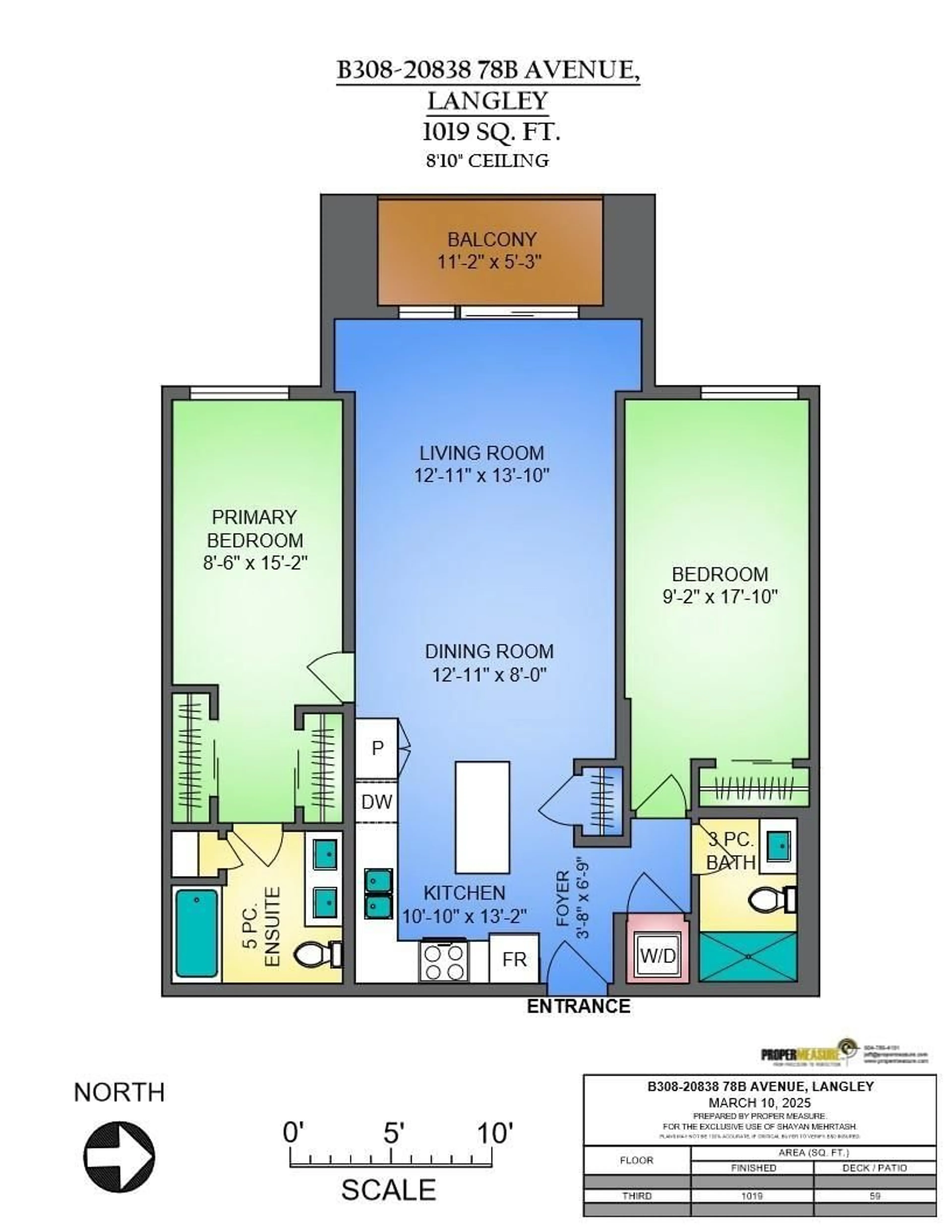 Floor plan for B308 - 20838 78B, Langley British Columbia V2Y3M2