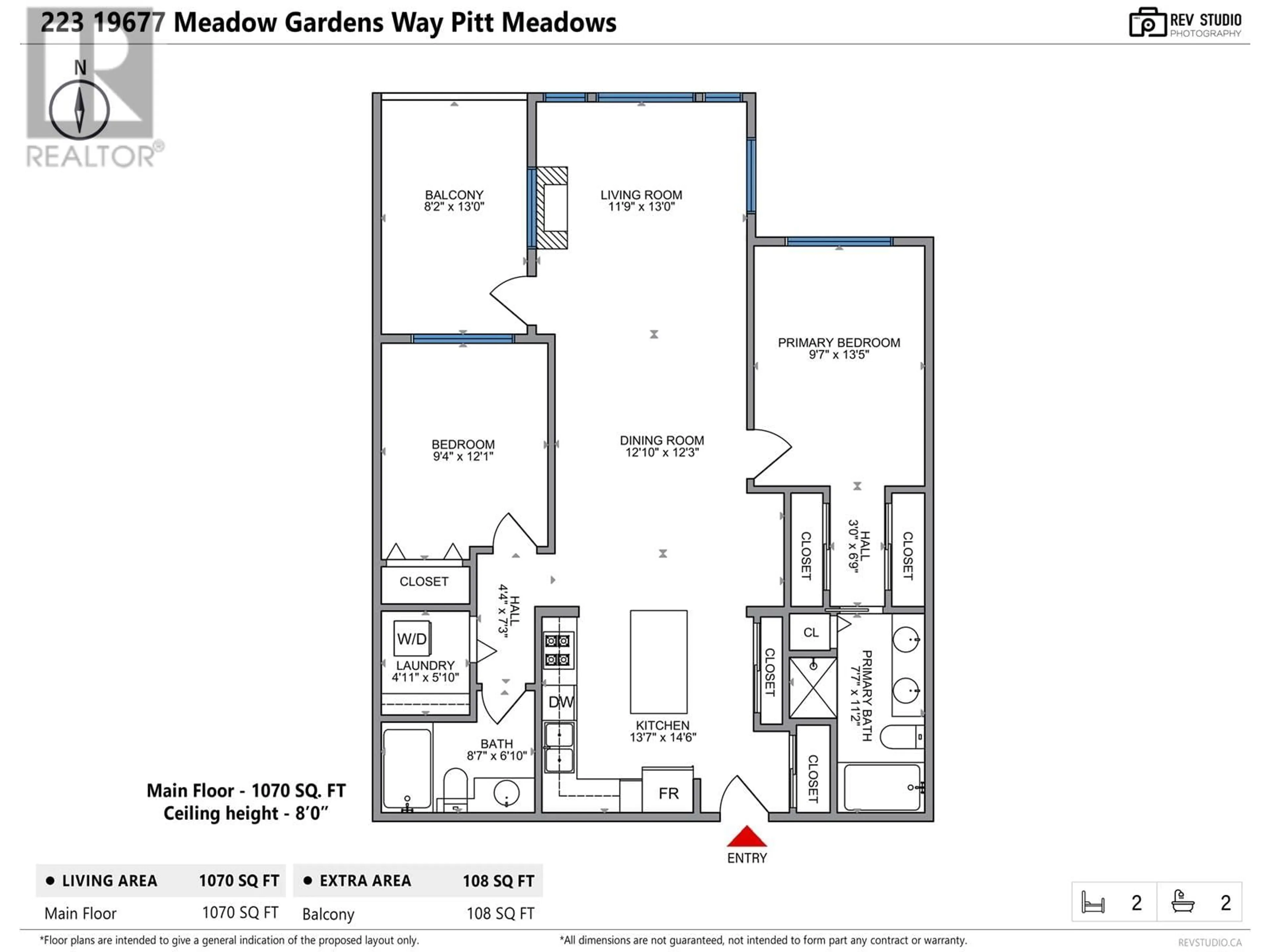 Floor plan for 223 - 19677 MEADOW GARDENS WAY, Pitt Meadows British Columbia V3Y0A2