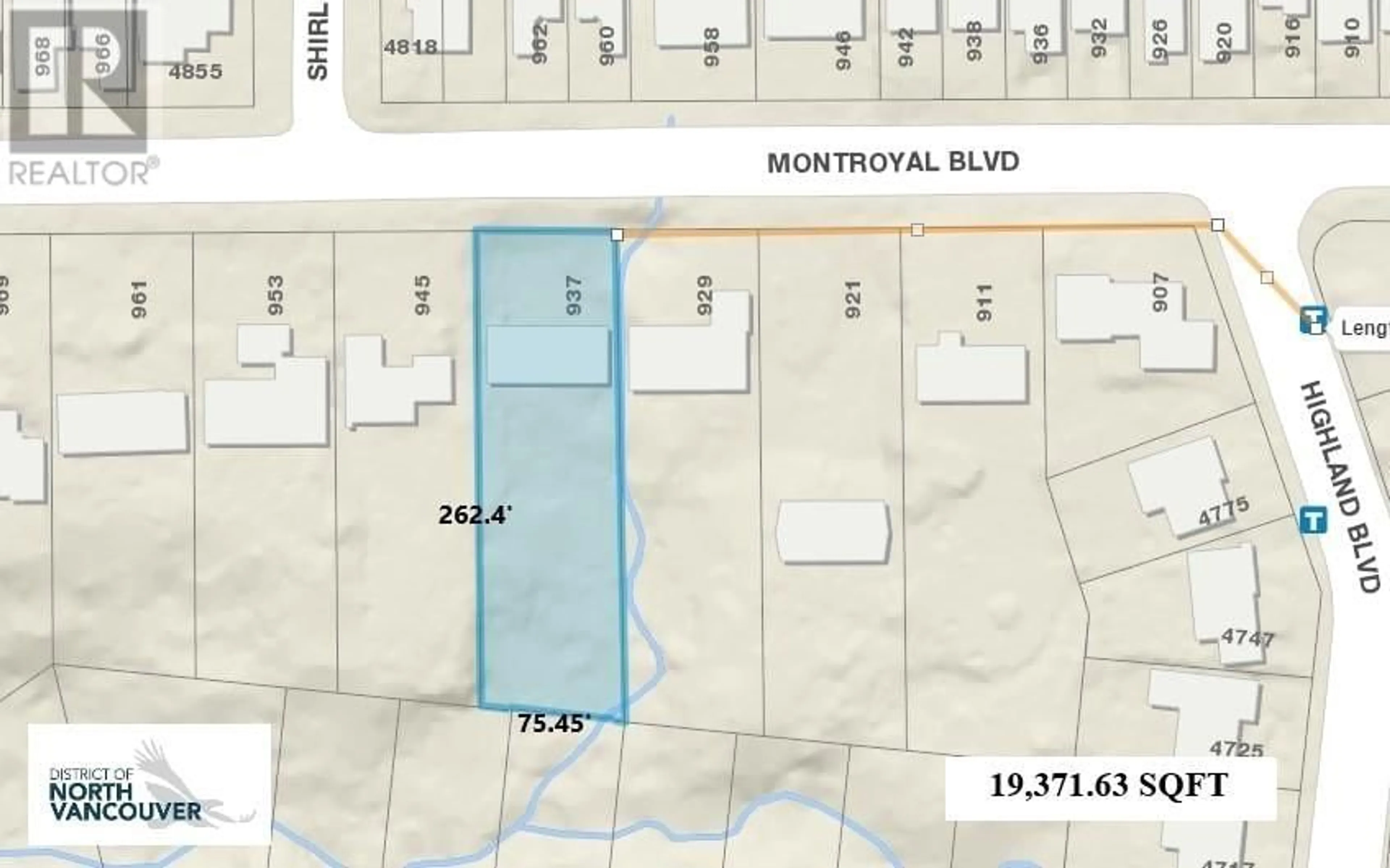 Picture of a map for 937 MONTROYAL BOULEVARD, North Vancouver British Columbia V7R2G9