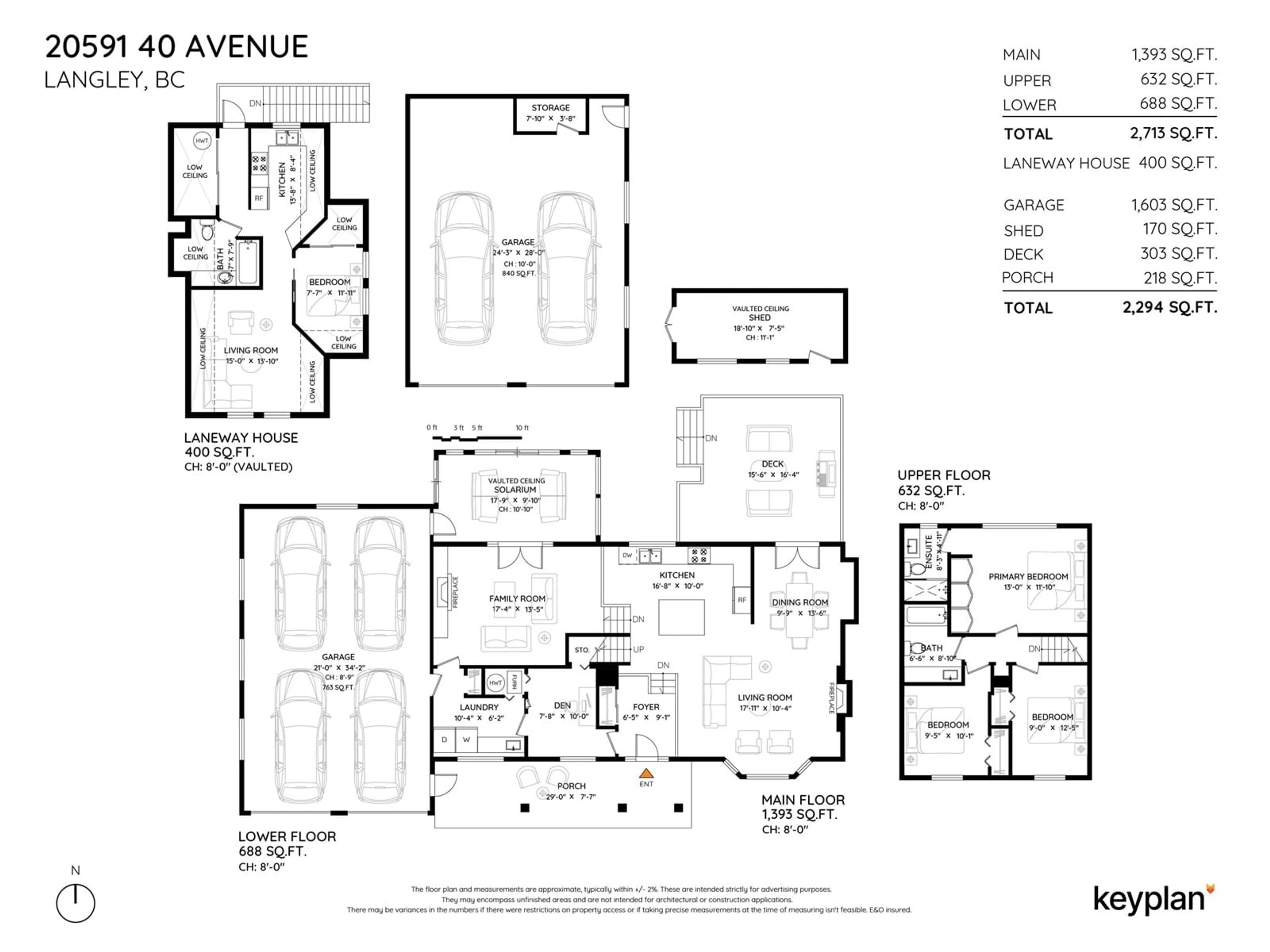 Floor plan for 20591 40, Langley British Columbia V3A2X5