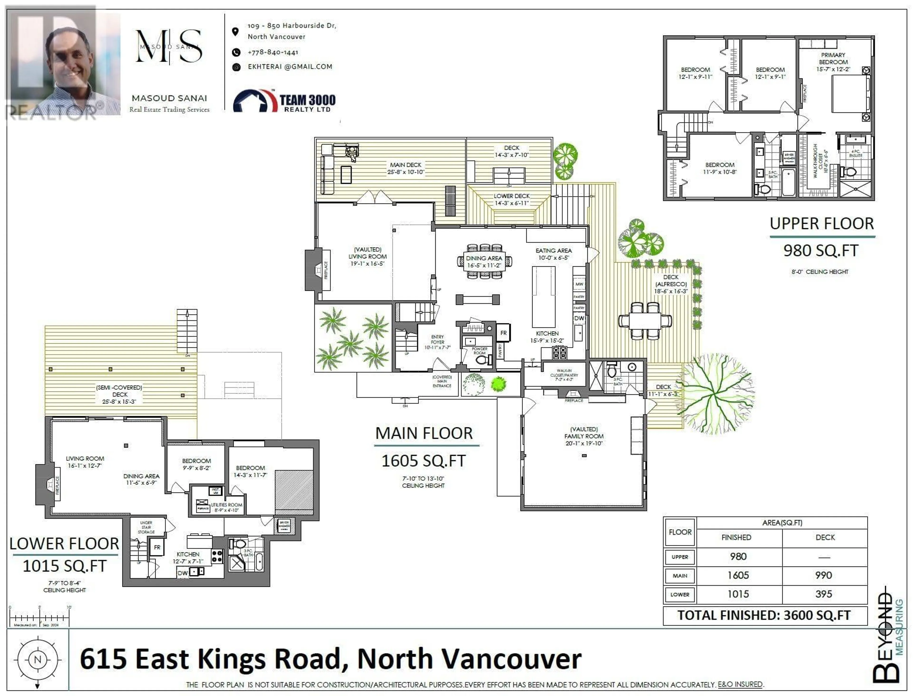 Floor plan for 615 KINGS ROAD, North Vancouver British Columbia V7N1J4